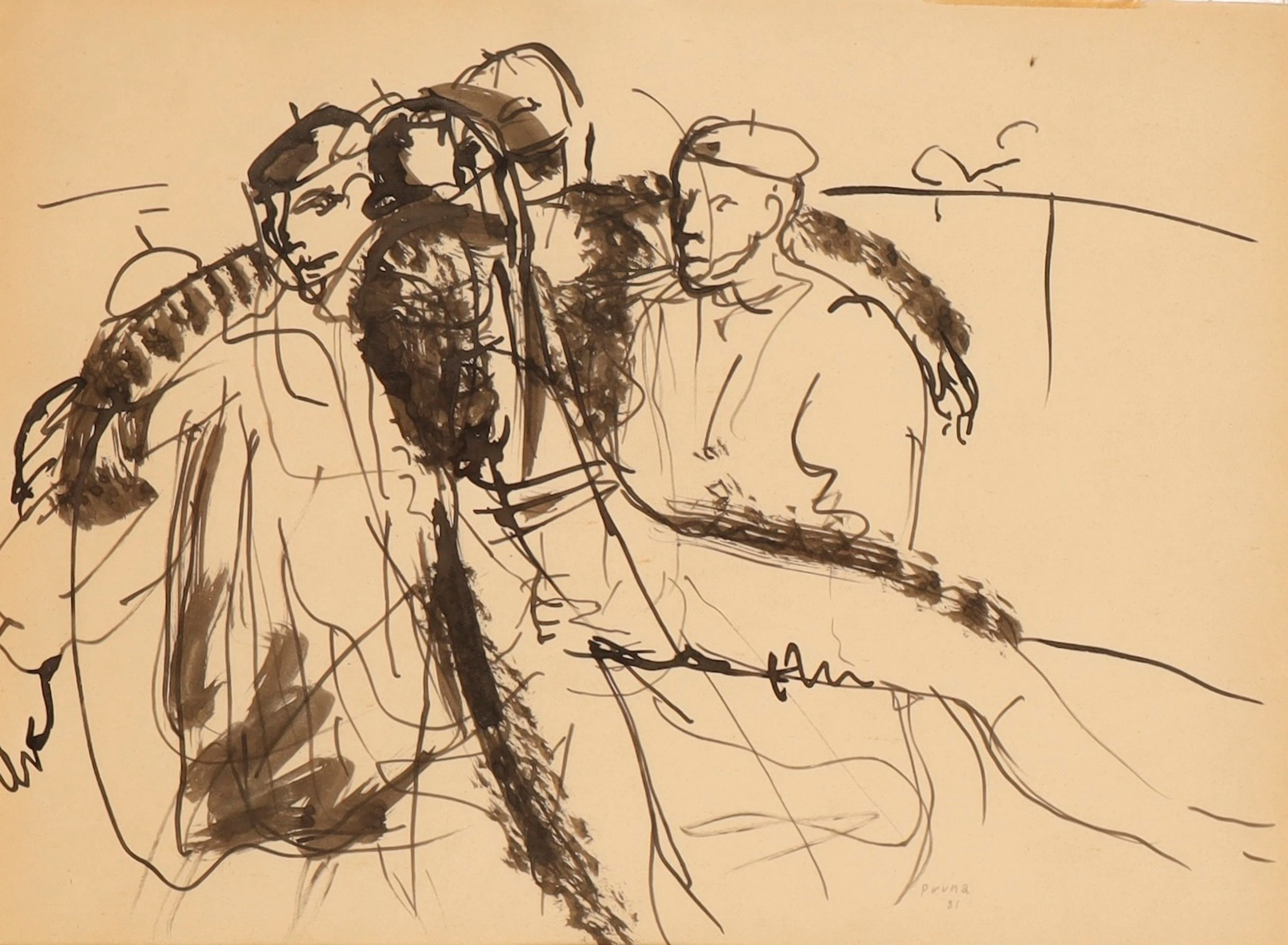 PERE PRUNA (1904–1977). Escena taurina.