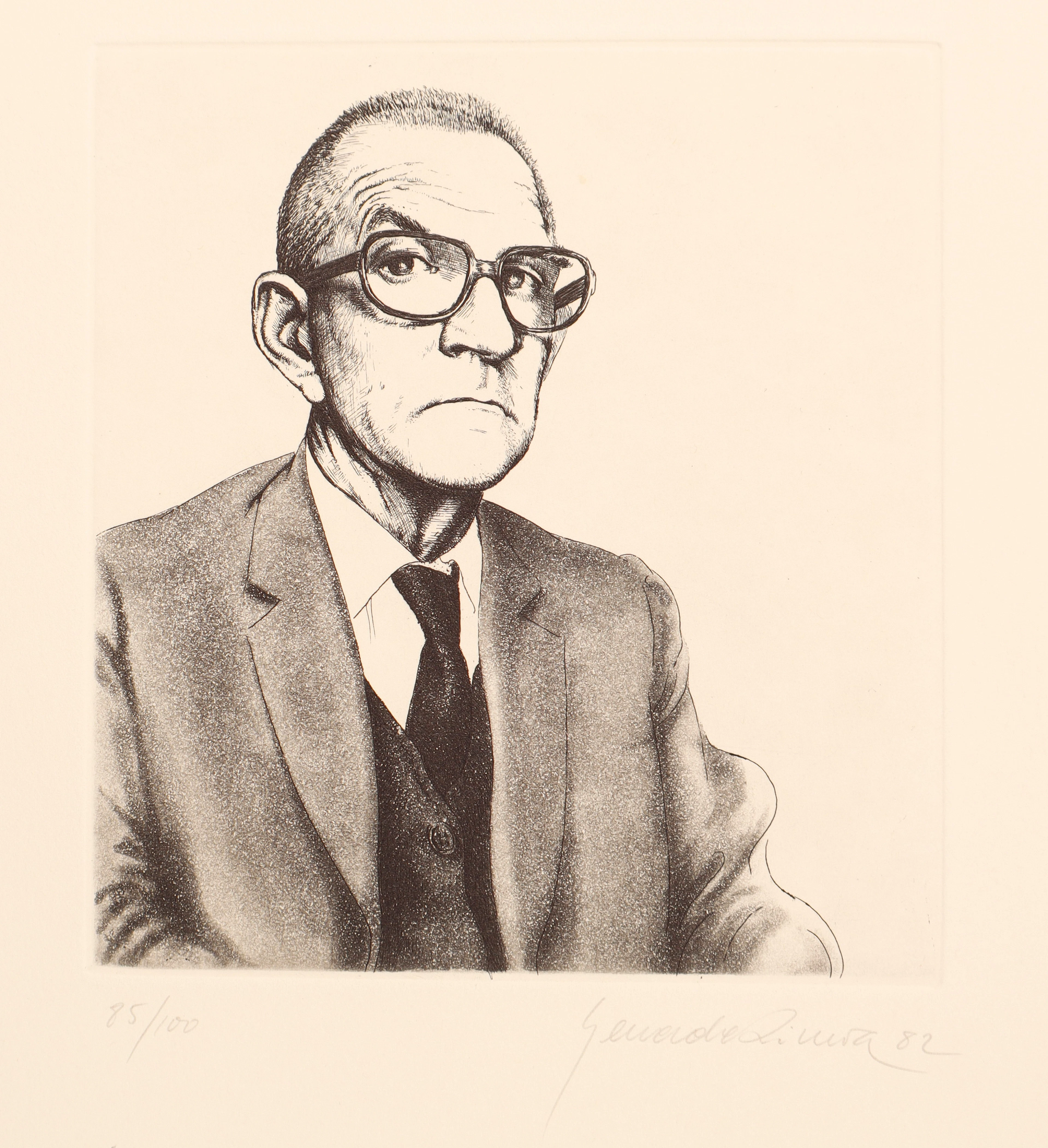 XAVIER SERRA DE RIVERA. Retrato de Salvador Espriu.