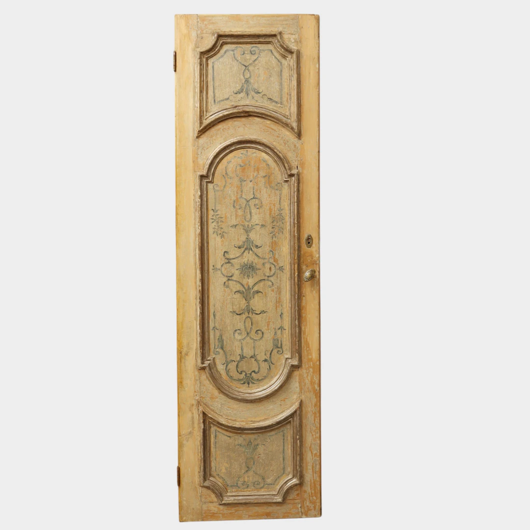 Puerta francesa en madera pintada, del siglo XIX.