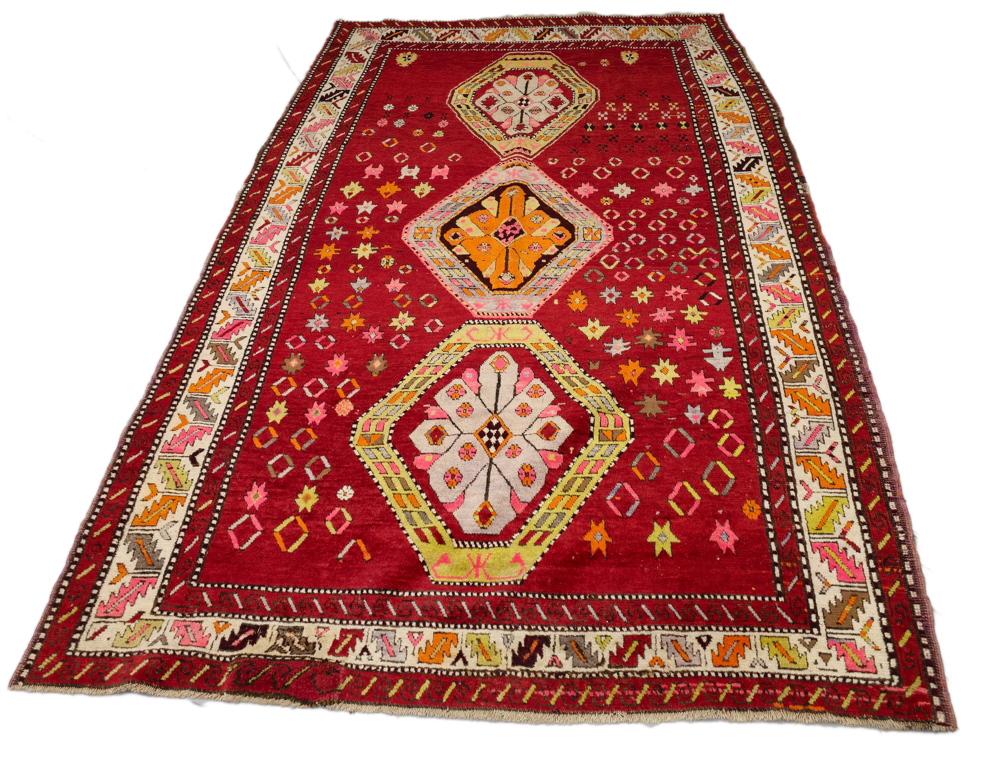 ALFOMBRA KILIM TURCO. ANATOLIA. LANA ANUDADA A MANO. SIGLO XX.