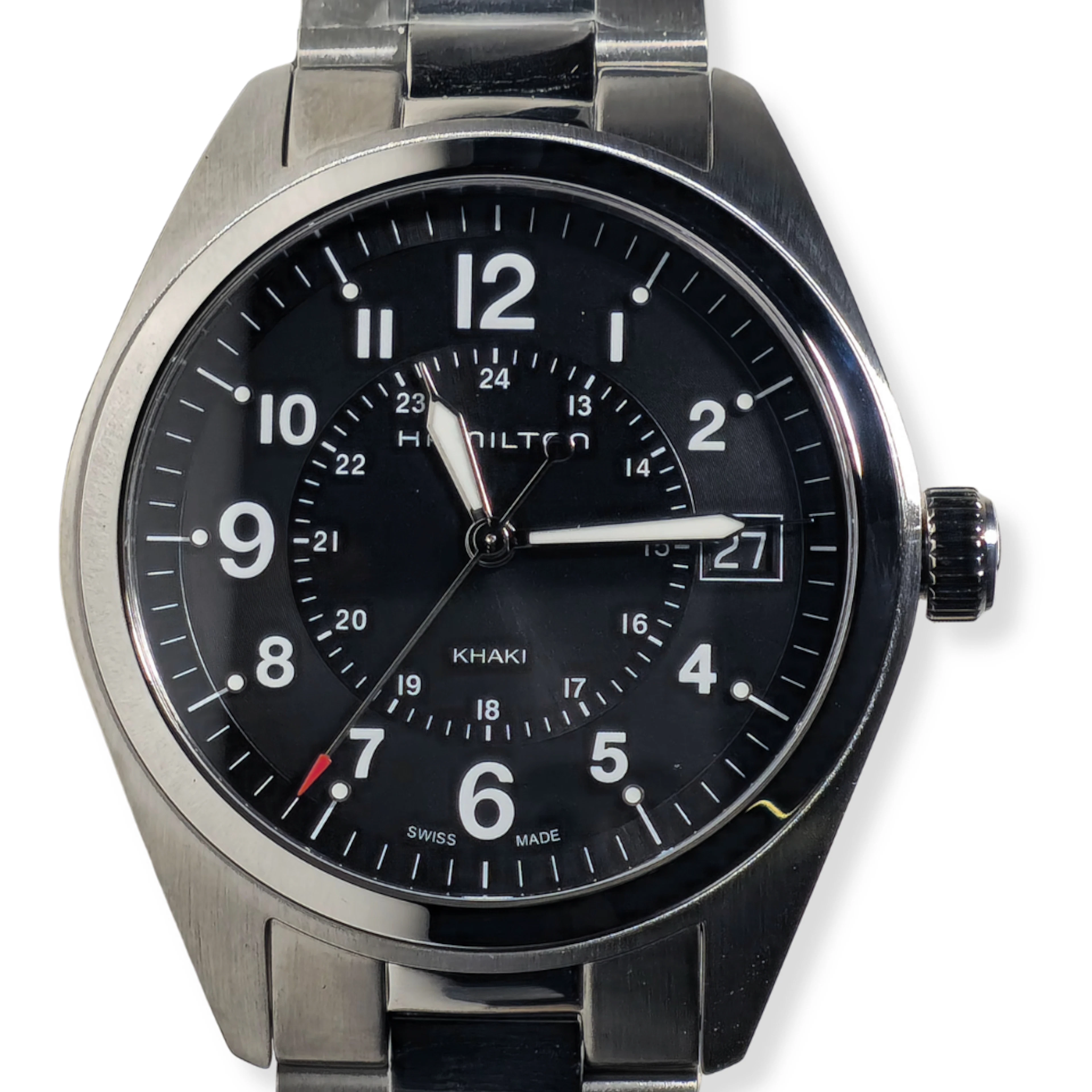 420. HAMILTON. RELOJ DE PULSERA KHAKI FIELD DE ACERO INOXIDABLE Y