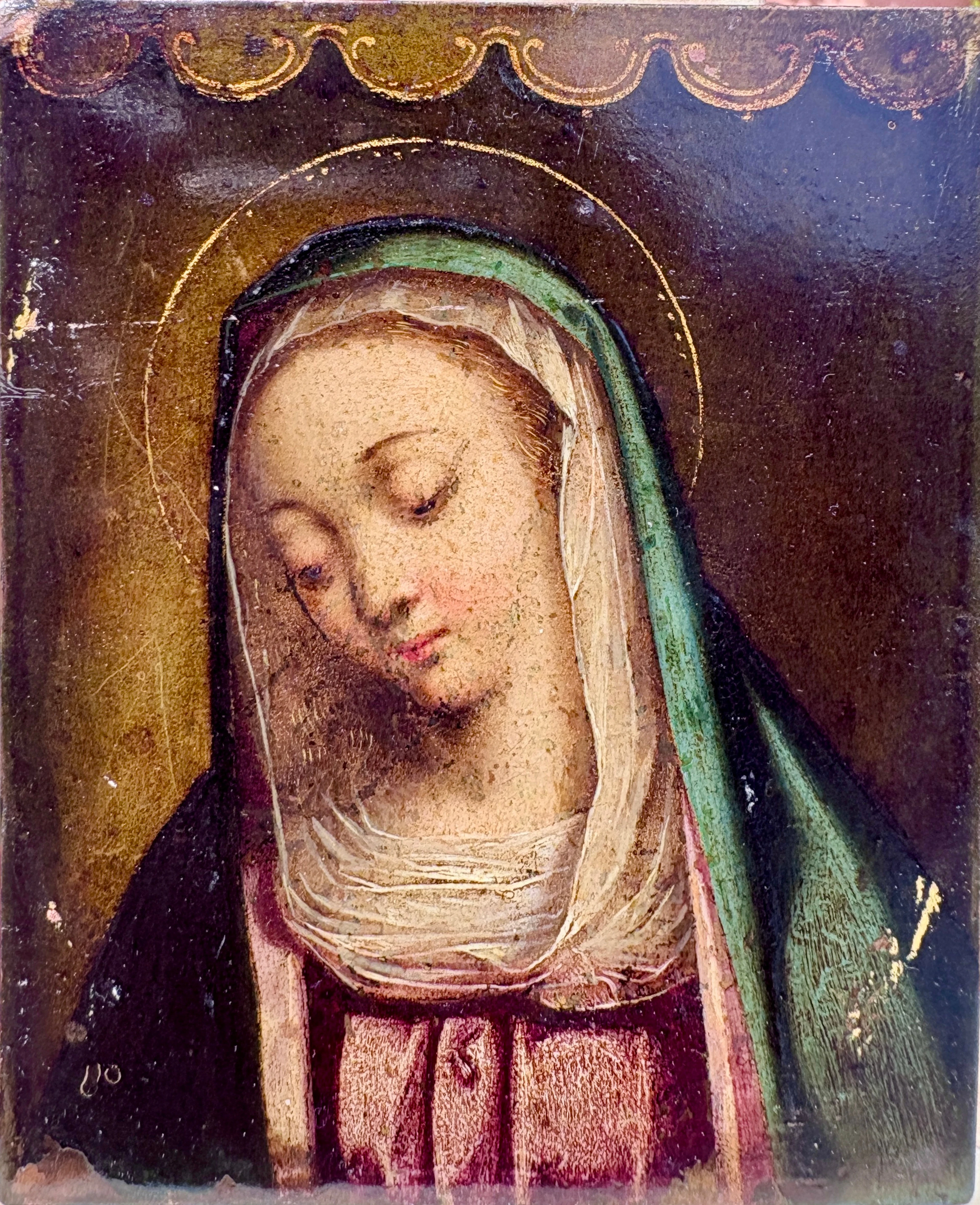 ESCUELA ITALIANA DEL SIGLO XVII. Busto de la Virgen.
