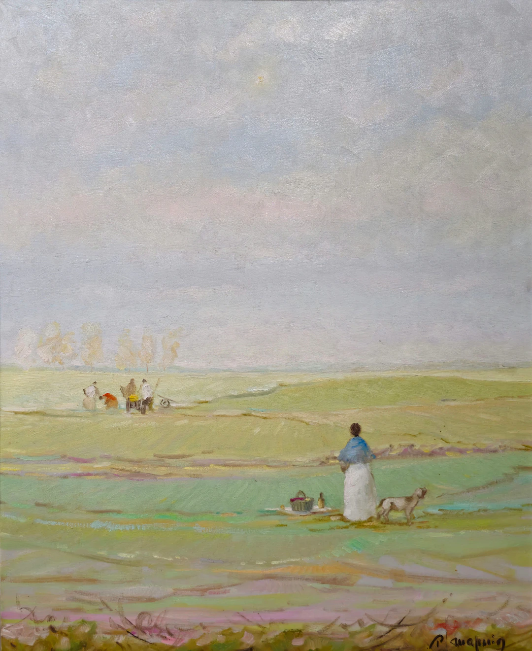 PAISAJE DE CAMPO. ÓLEO SOBRE LIENZO. FIRMADO "LANA PUIG".
