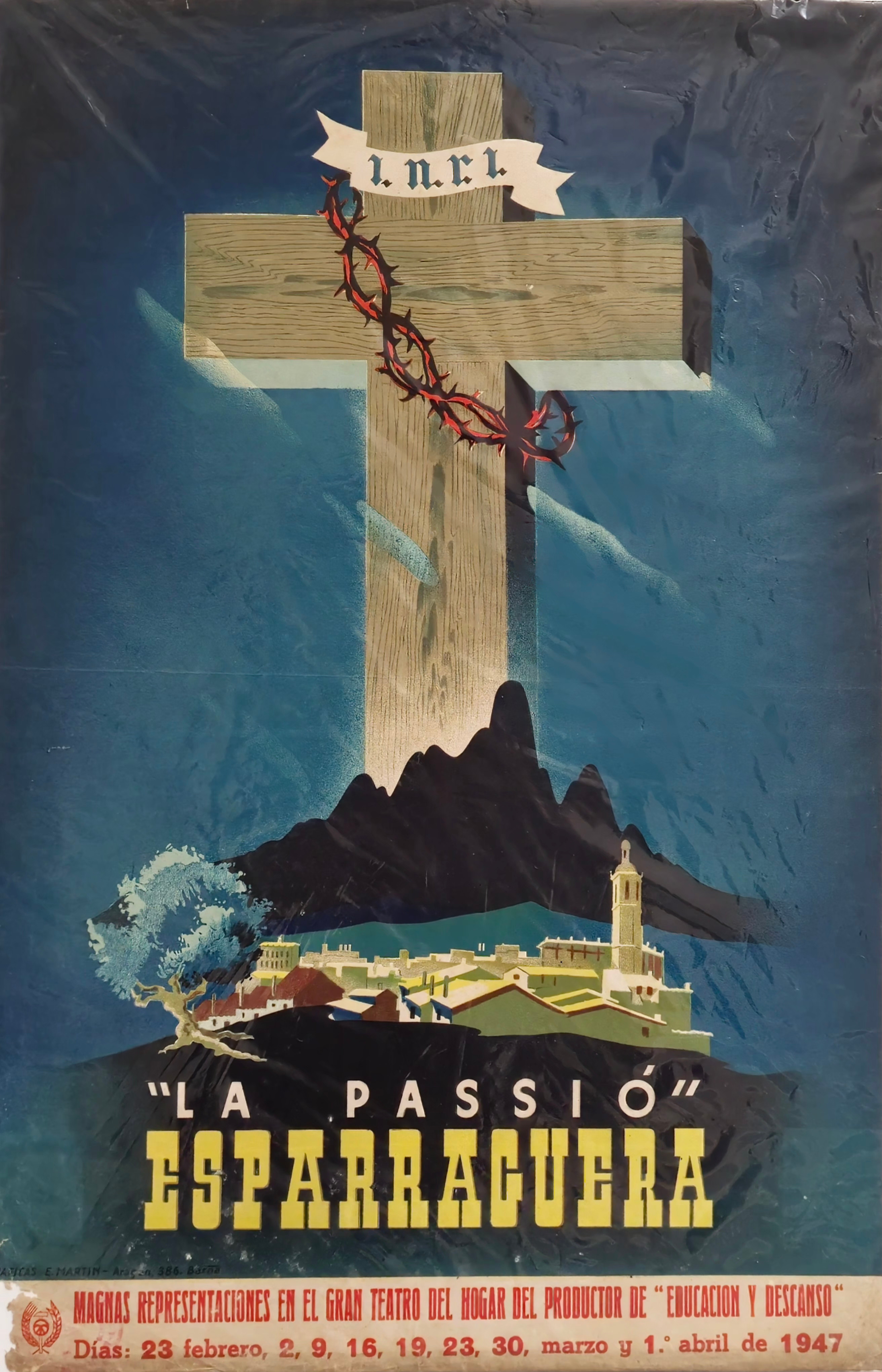LA PASSI ESPARRAGUERA 1947 POSTER DE PRESENTACI N DE LA OBRA la-passi-esparraguera-1947-poster-de-presentaci-n-de-la-obra