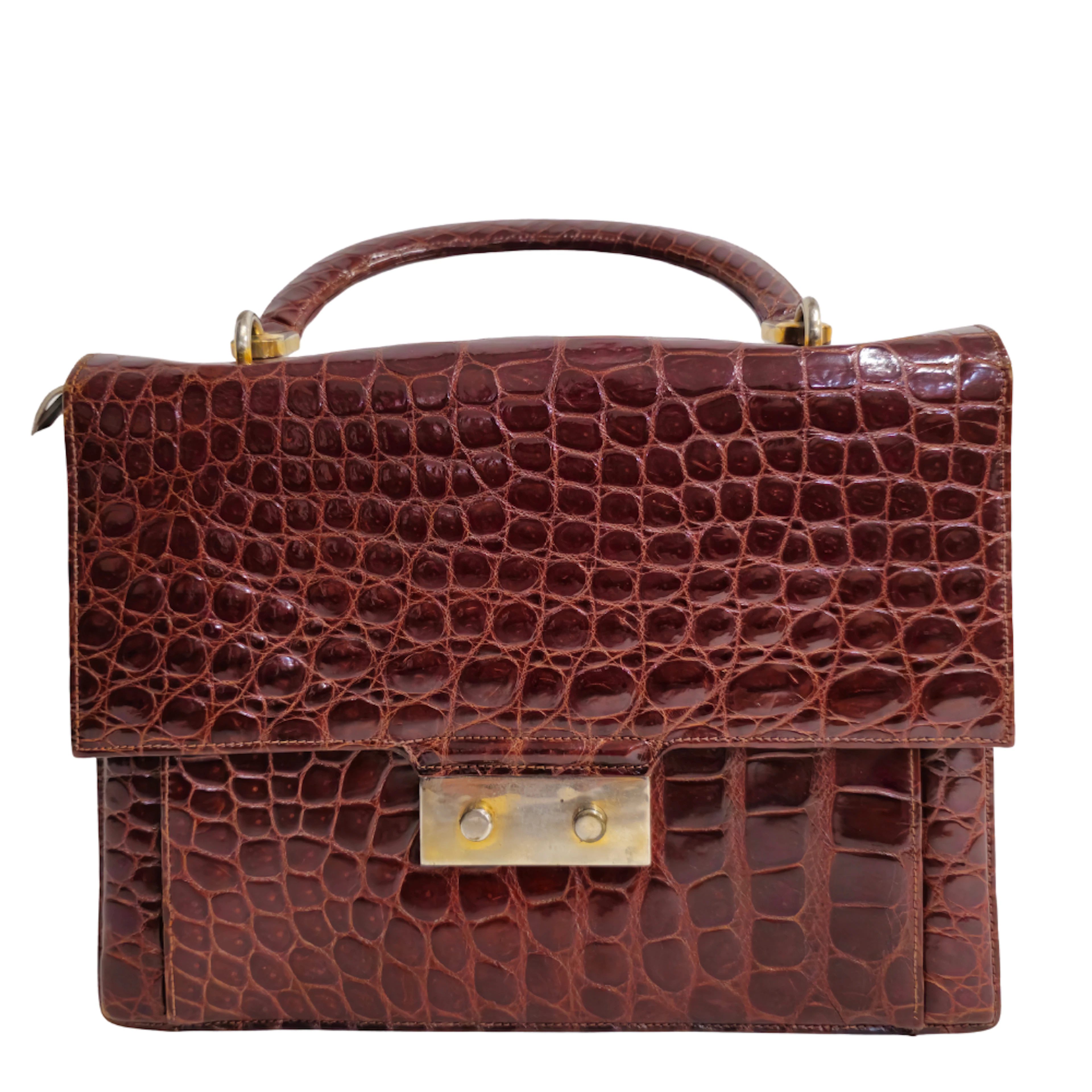 Bolso de cocodrilo años 70.