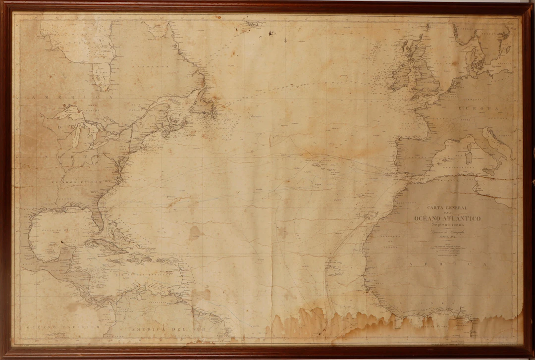 "Carta General del Océano Atlántico Septentrional", 1864.