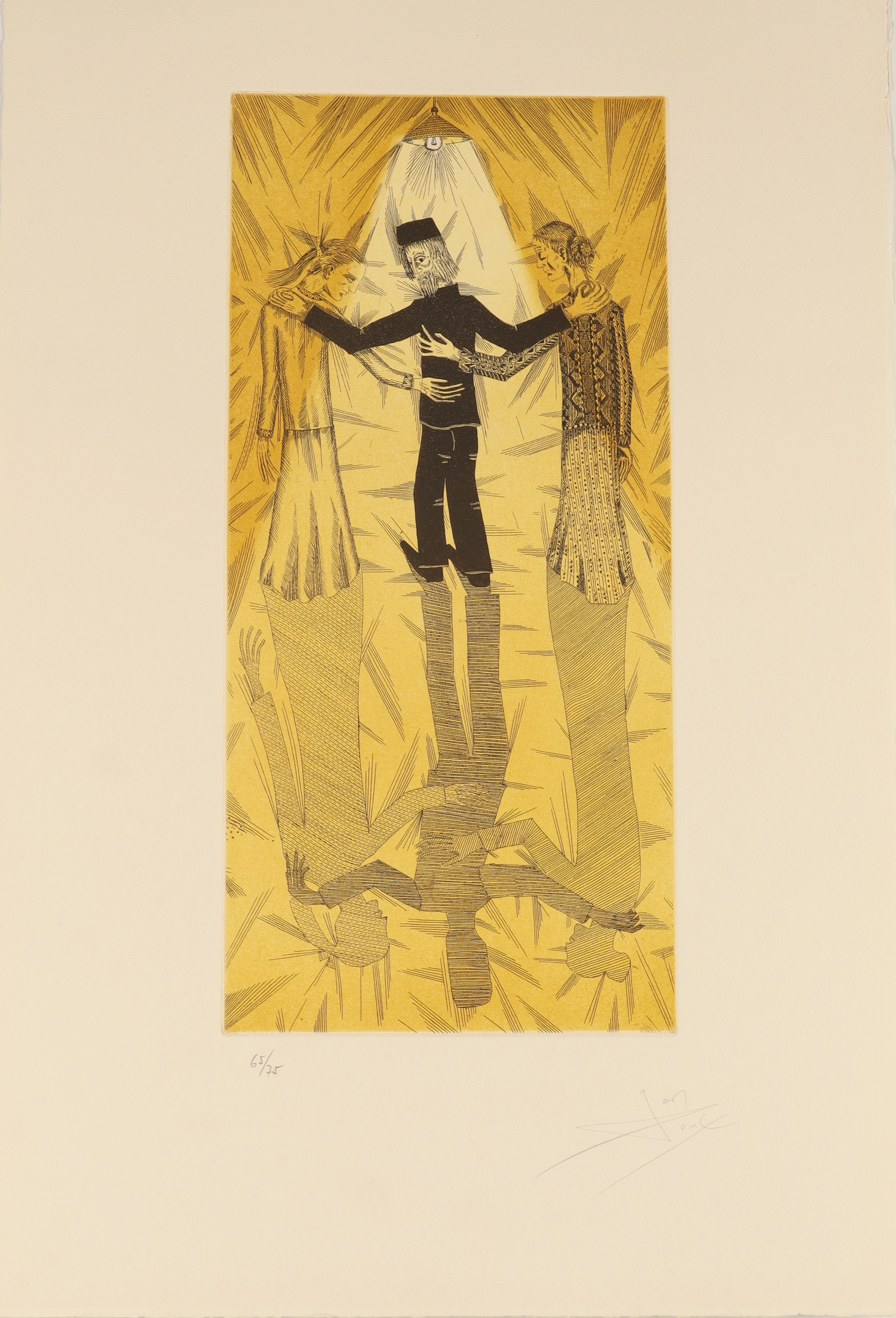 JOAN PONÇ. "tres figures d’esquena" serie la metamorfosis de kafka.