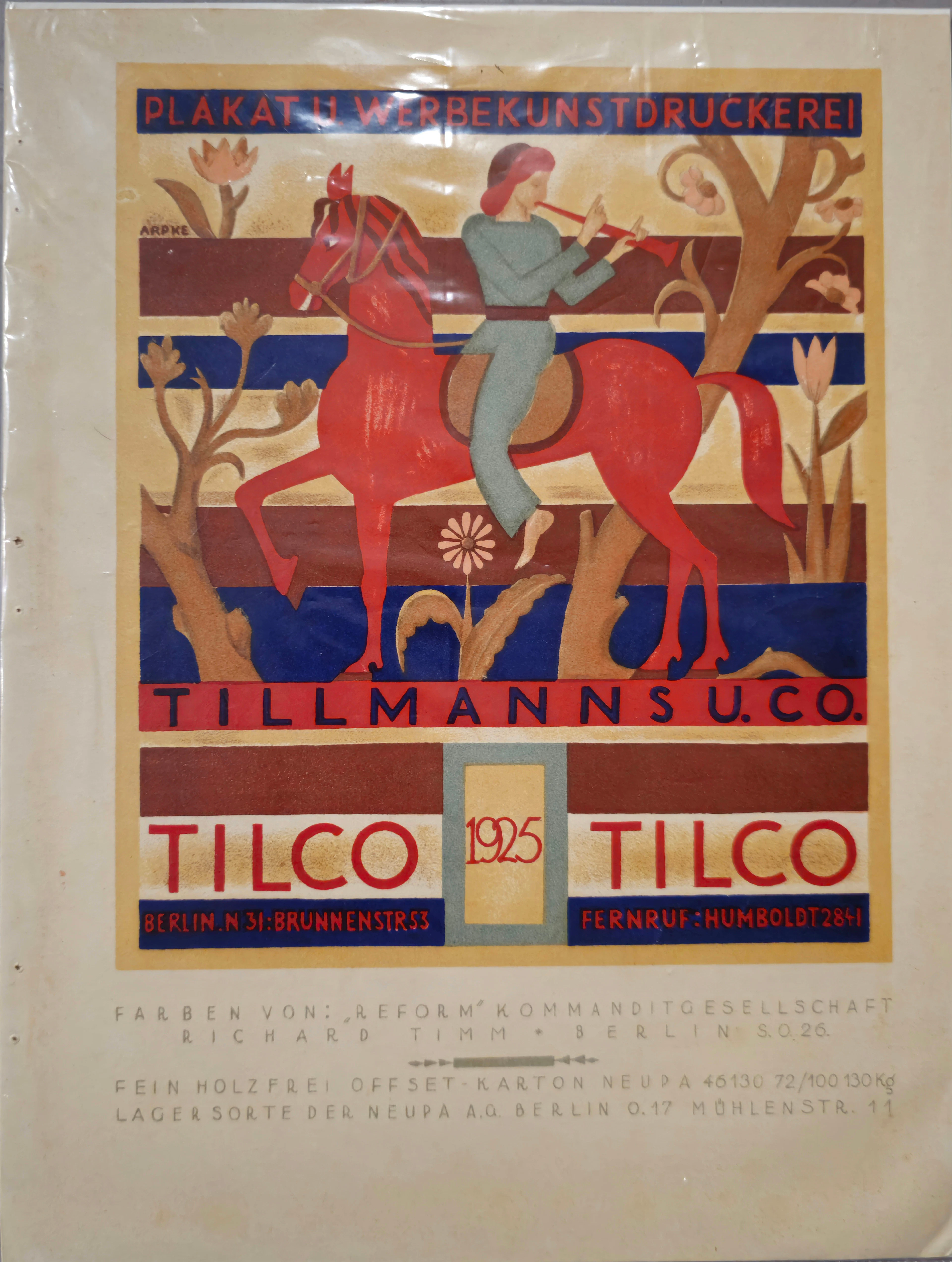 DOS CARTELES PUBLICITARIOS. ALEMANIA, 1925.