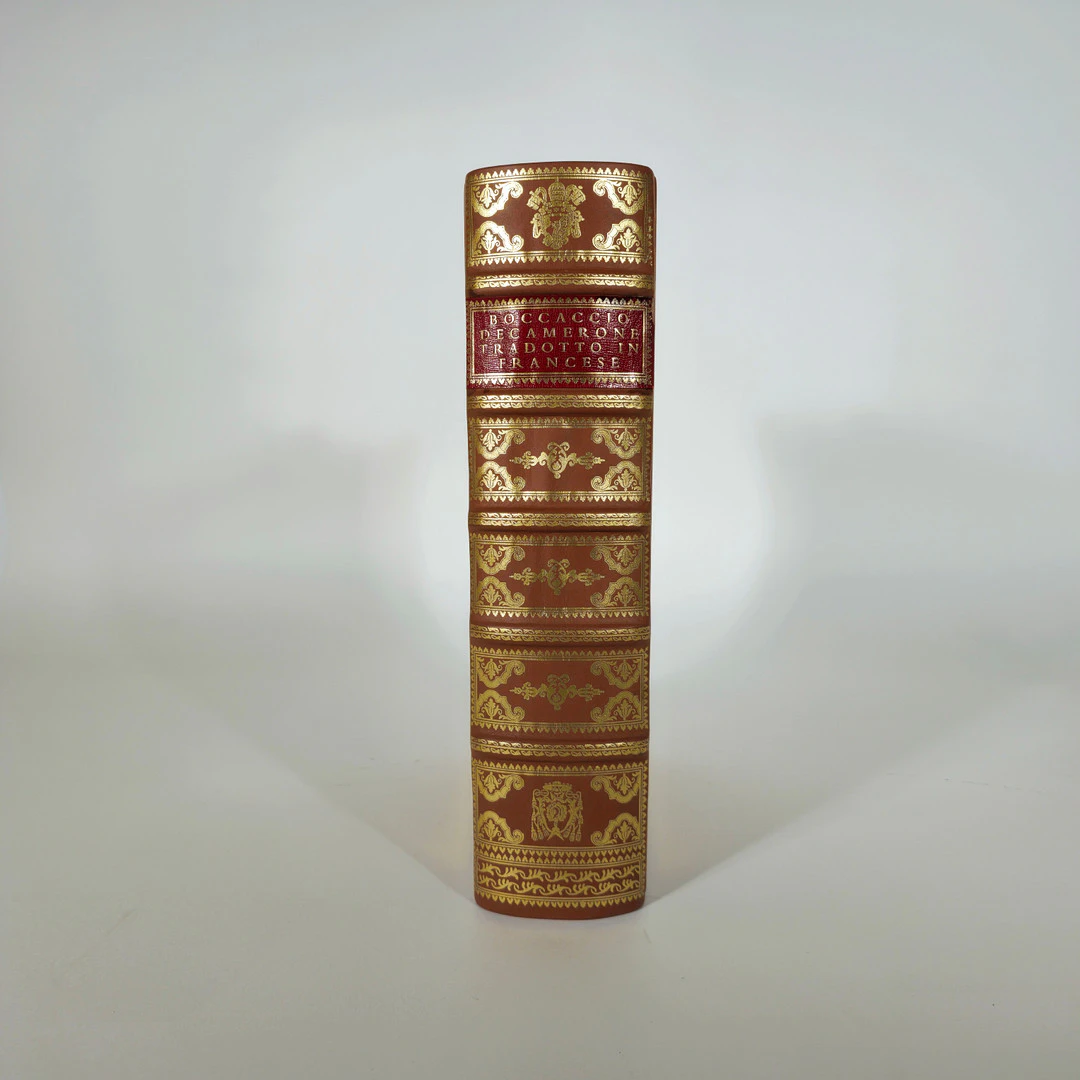 LIBRO FACSÍMIL BOCCACCIO DECAMERONE, TRADOTTO IN FRANCESE (COD. PAL.