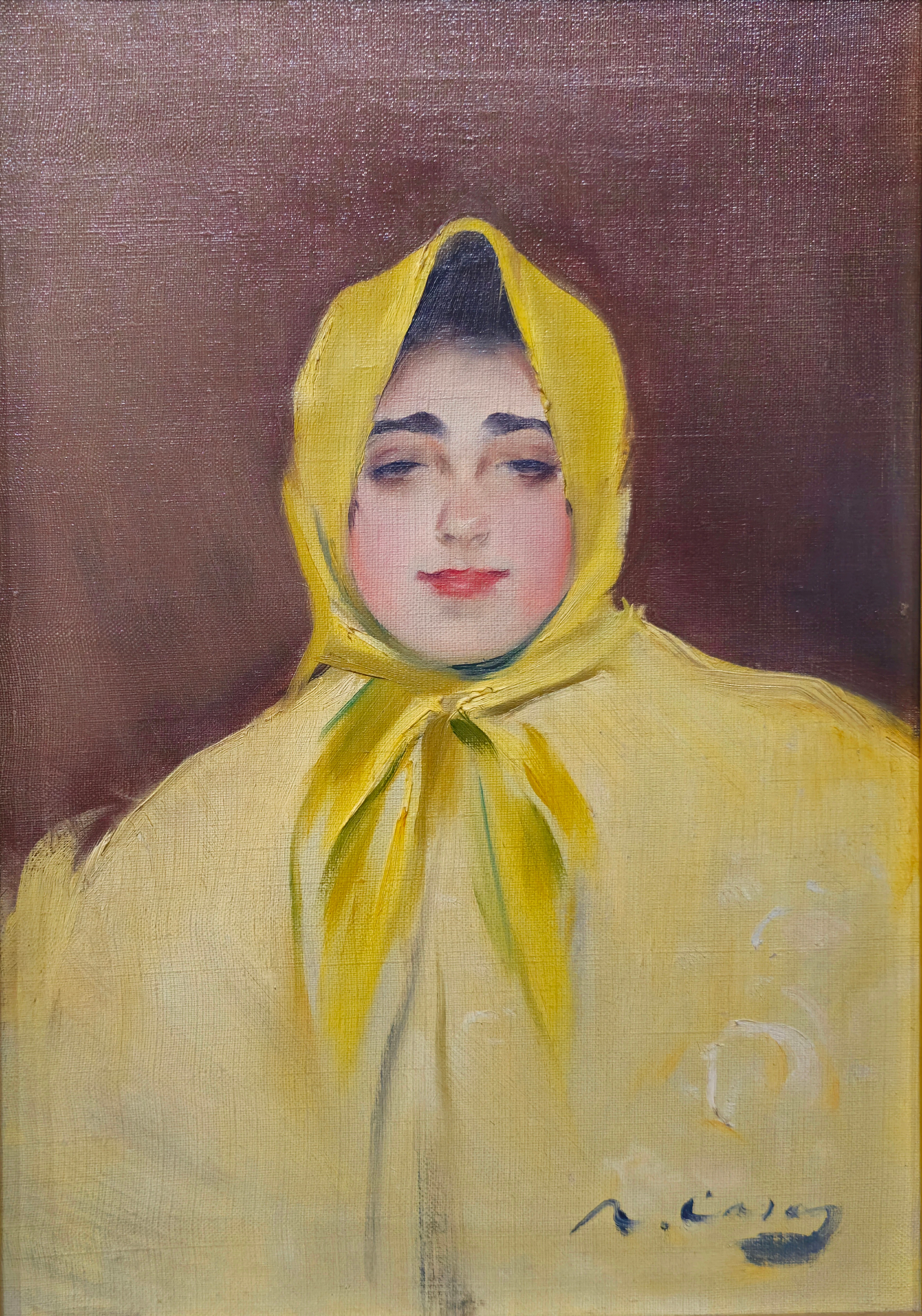 RAMON CASAS (1866-1932). Una joven.