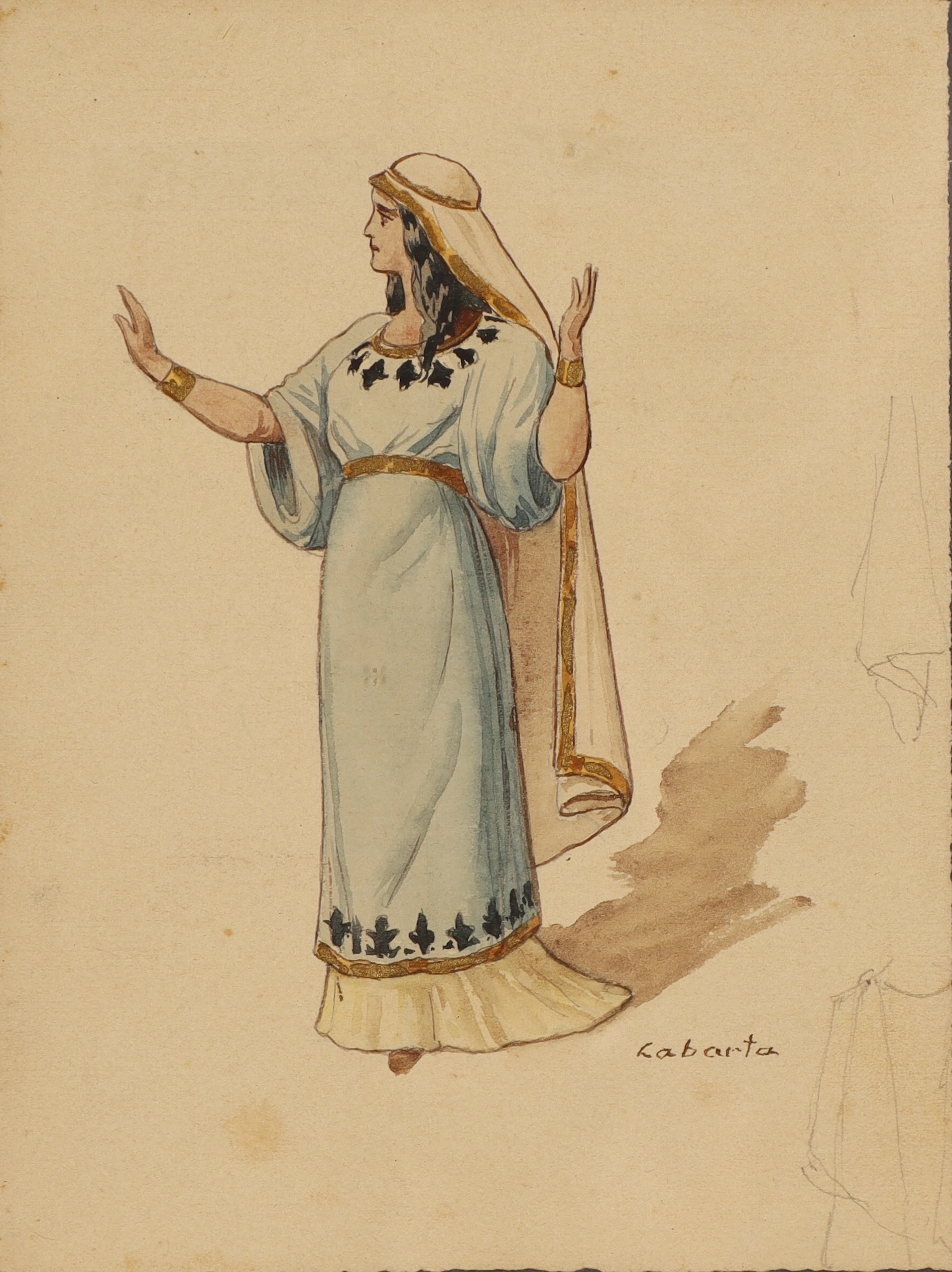 LLUÍS LABARTA. Figurín de ópera o teatro.