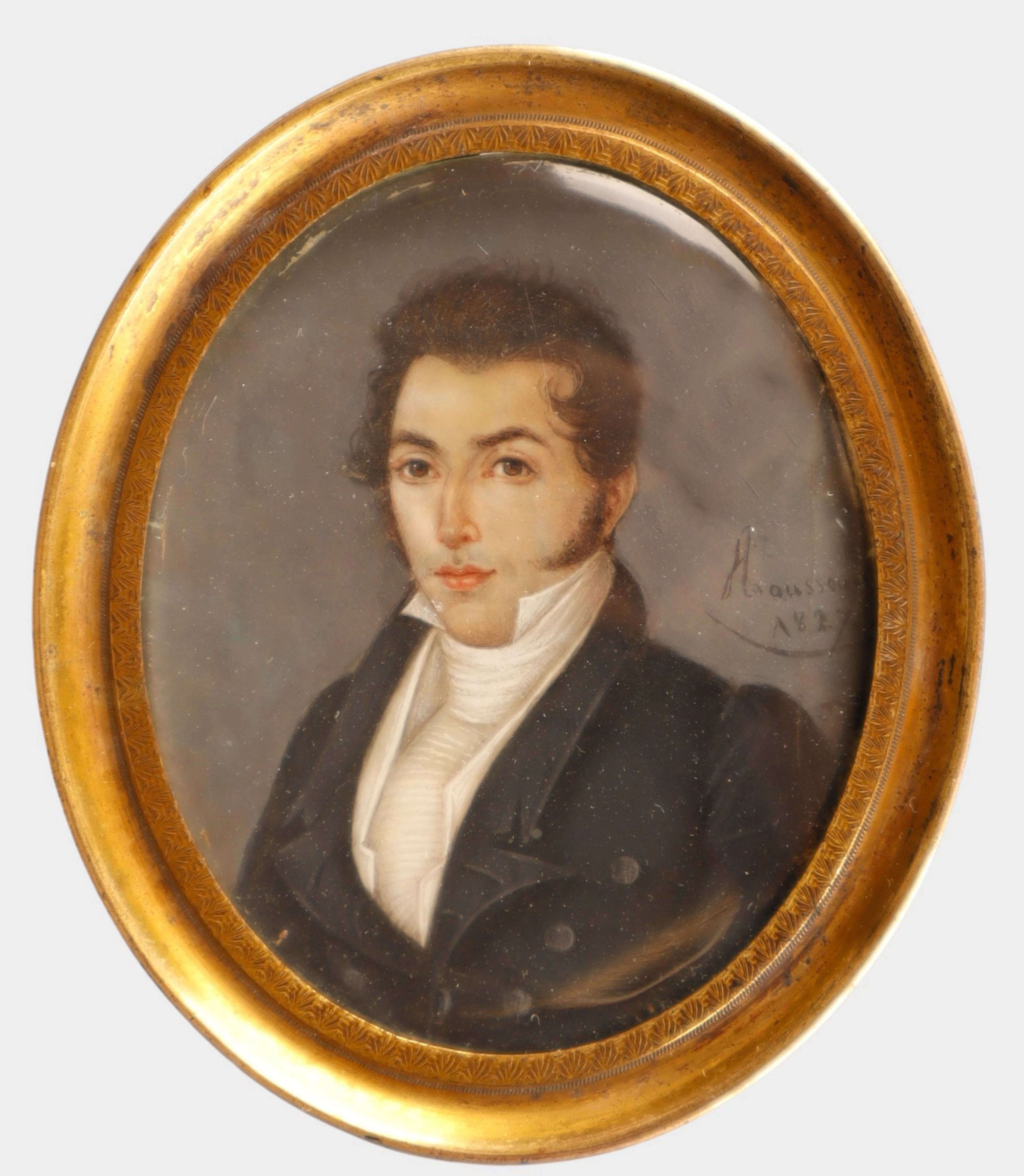 ROUSSEAU (ACTIVO EN 1827). Retrato de un joven.