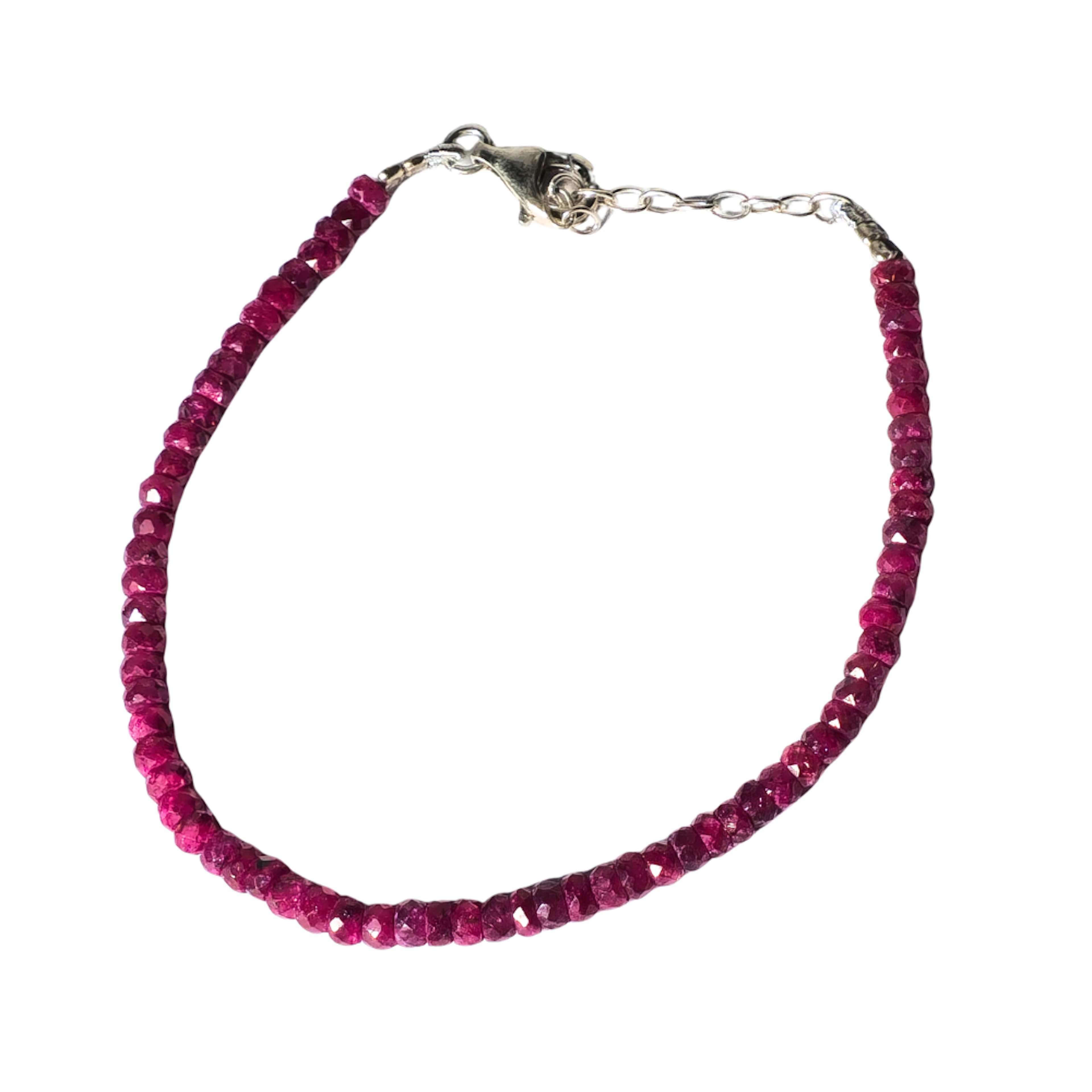 Pulsera de cuentas de rubí.