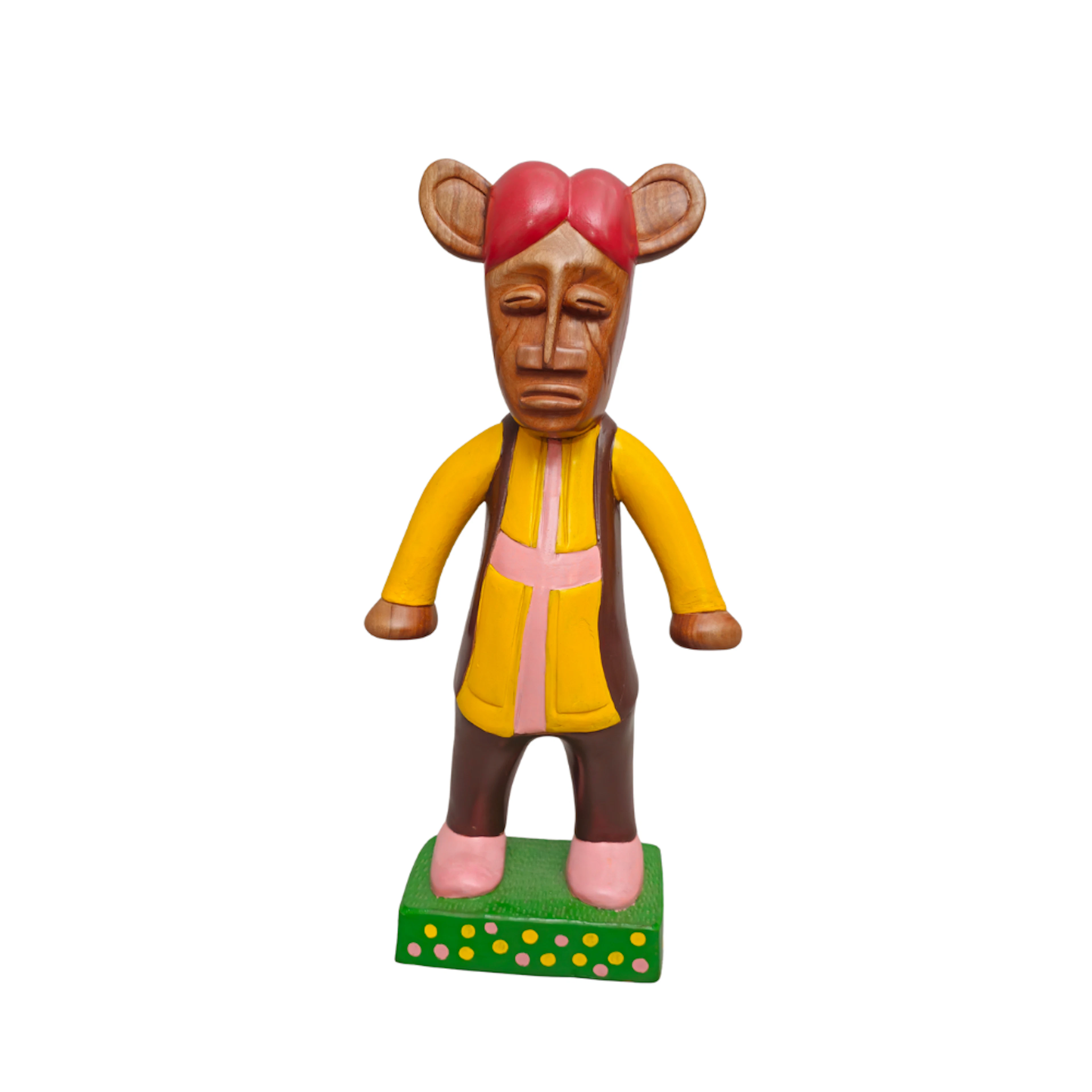 COREON DU (WE DÚ). ART TOY. ESCULTURA EN MADERA POLICROMADA. ANGOLA.