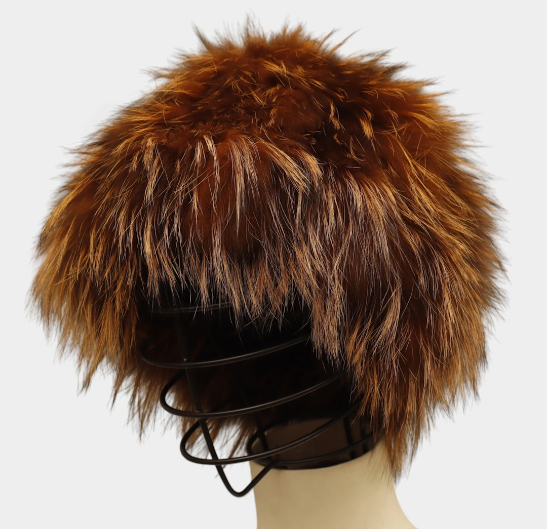 Gorro en pelo de zorro.