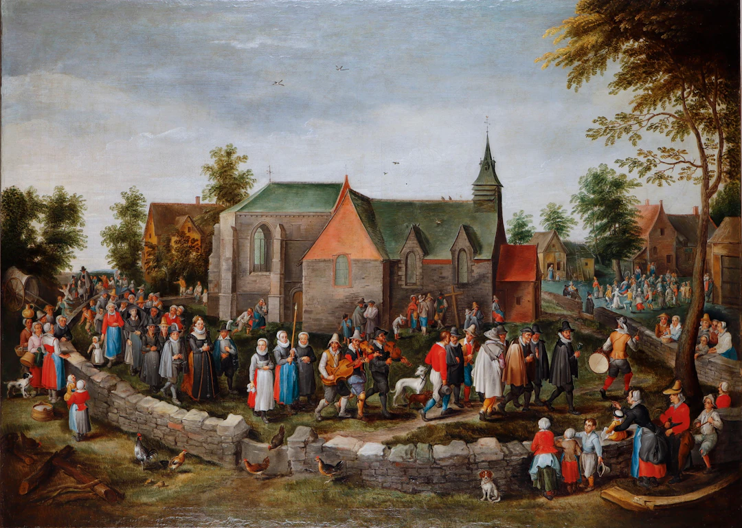 TALLER DE JAN BRUEGHEL I (1568-1625). Boda campestre.