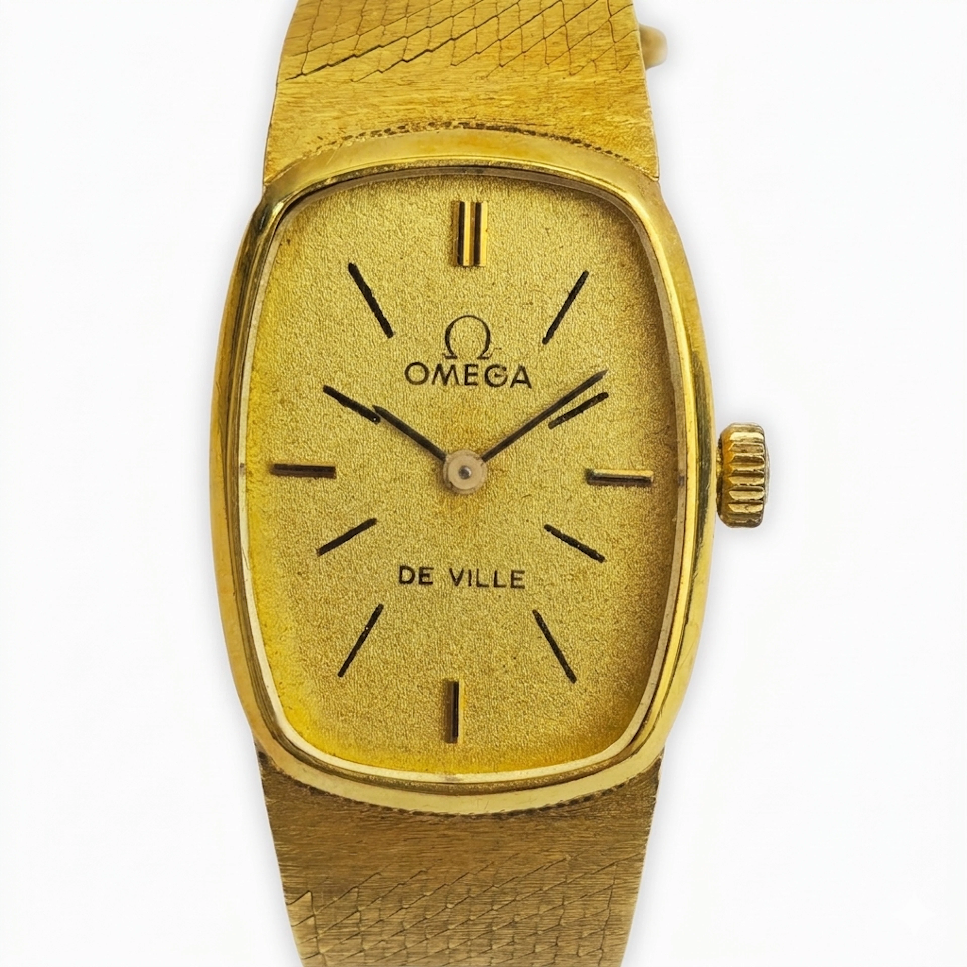 Reloj de pulsera Omega De Ville en oro 18 K. Circa 1970.
