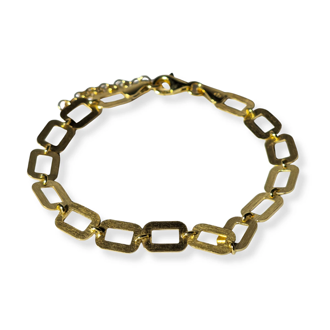 Pulsera en plata con baño de oro.
