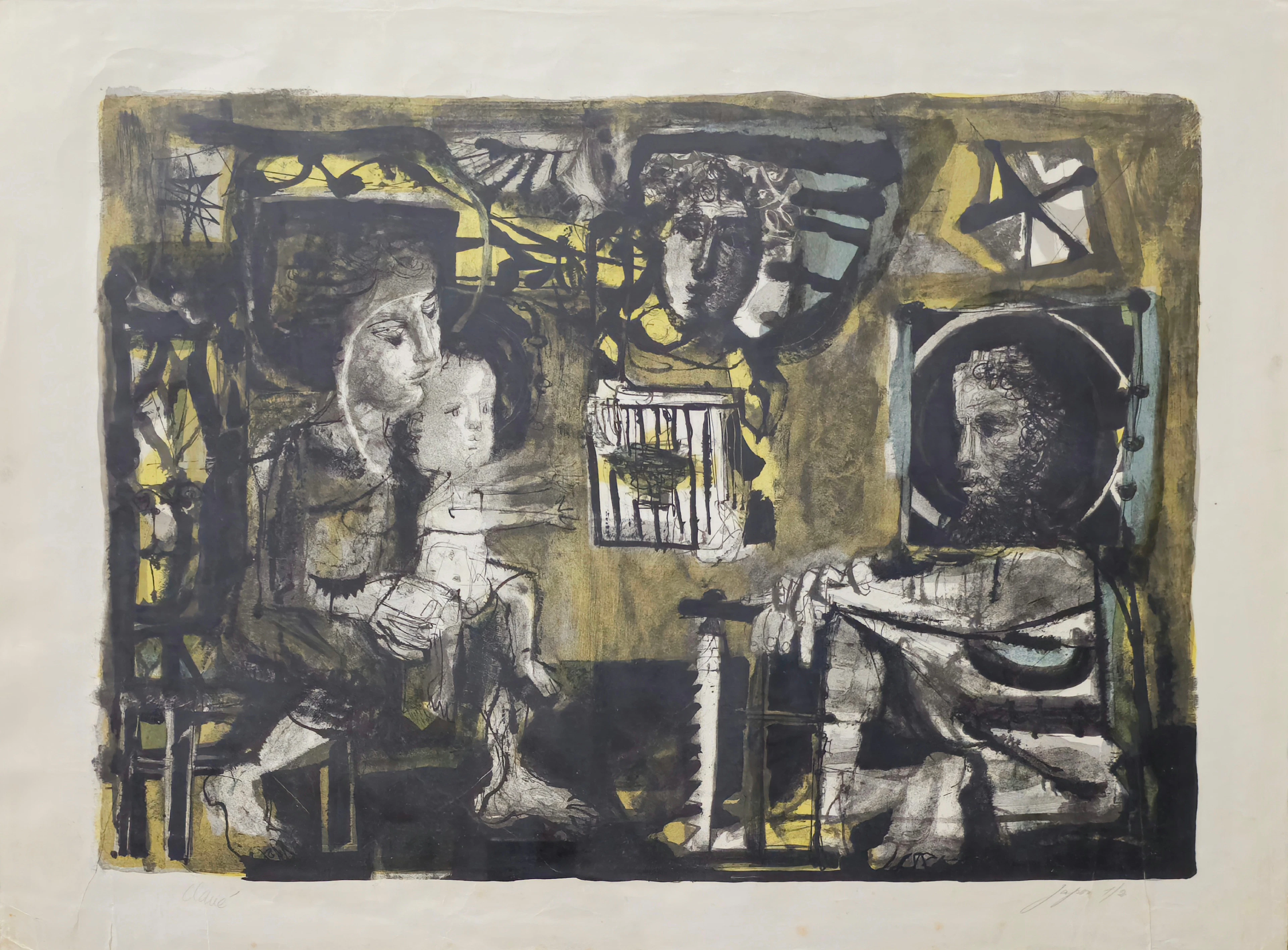 ANTONI CLAVÉ (1913-2005). “La Sainte Famille”.