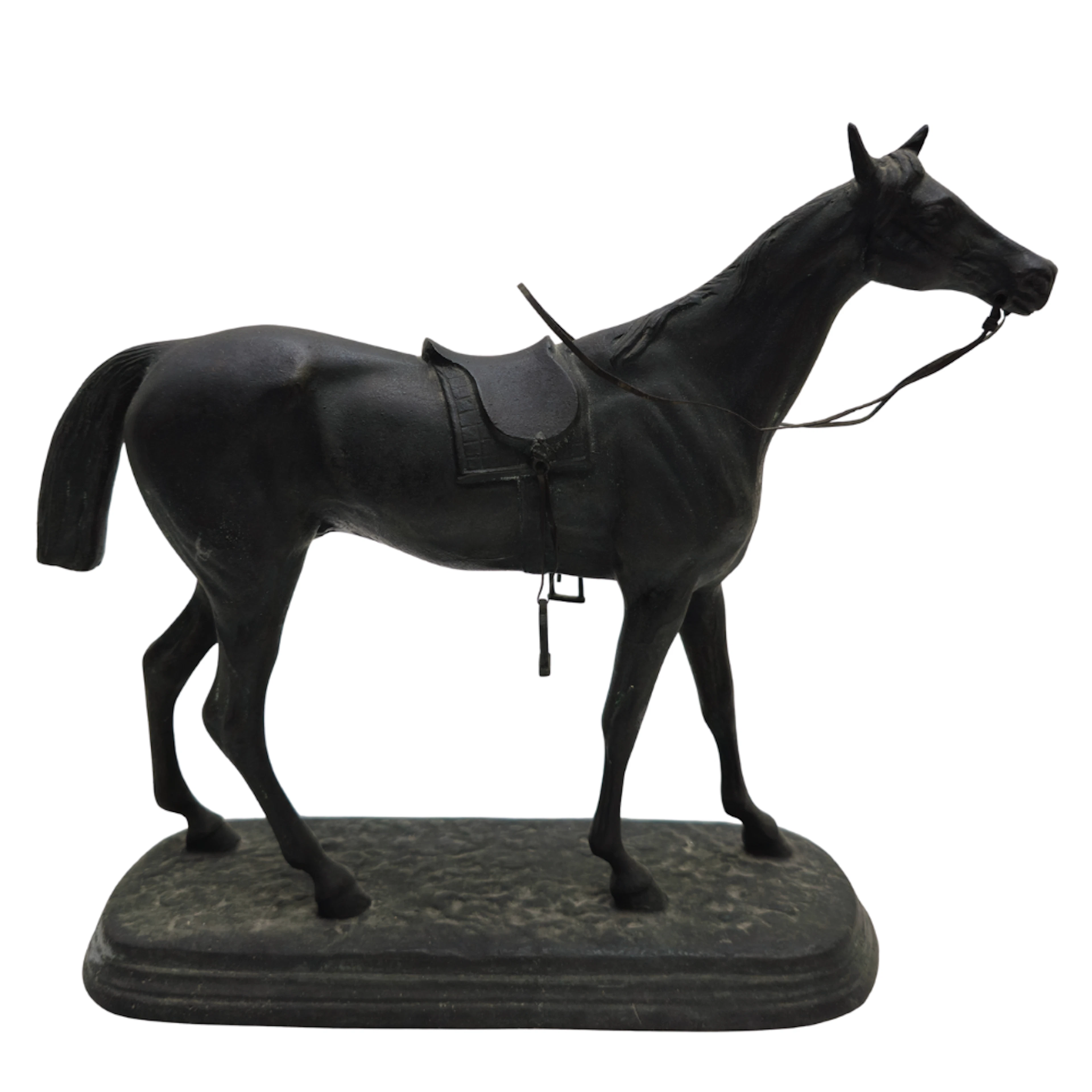 ESCULTURA DE CABALLO ÁRABE PARA DOMA CLÁSICA EN HIERRO.