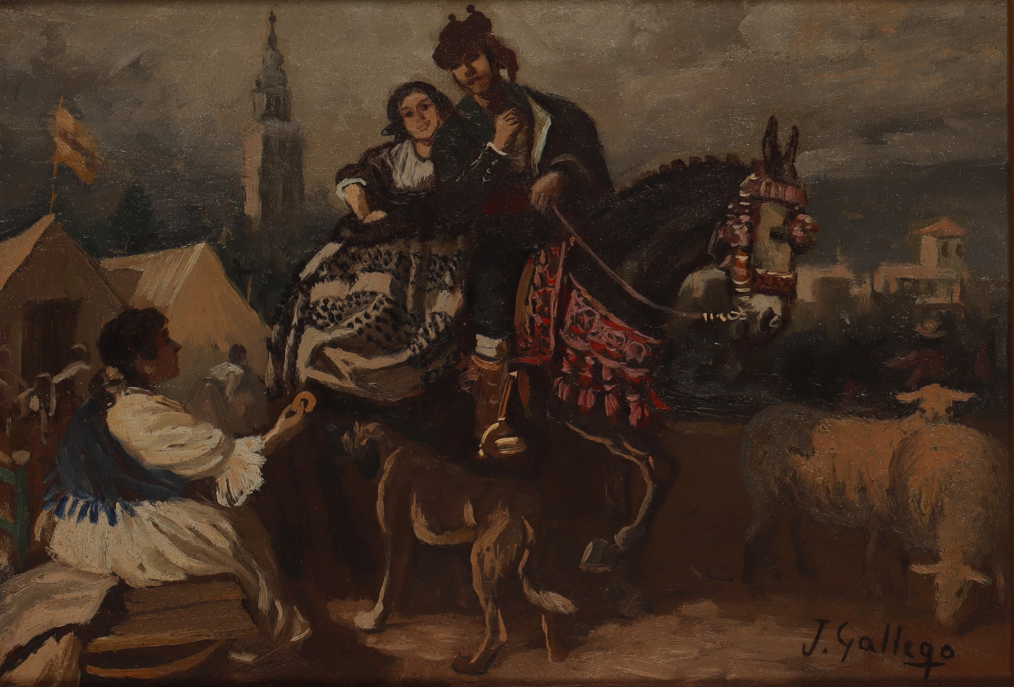 J.GALLEGO. ESCENA COSTUMBRISTA.