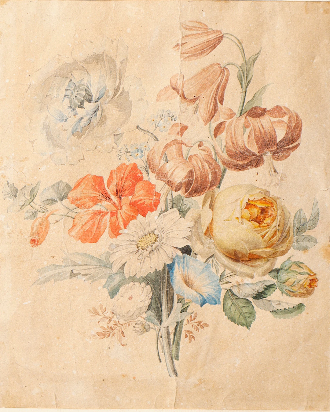 ESCUELA PROBABLEMENTE CENTROEUROPEA, DEL SIGLO XVIII. Flores.