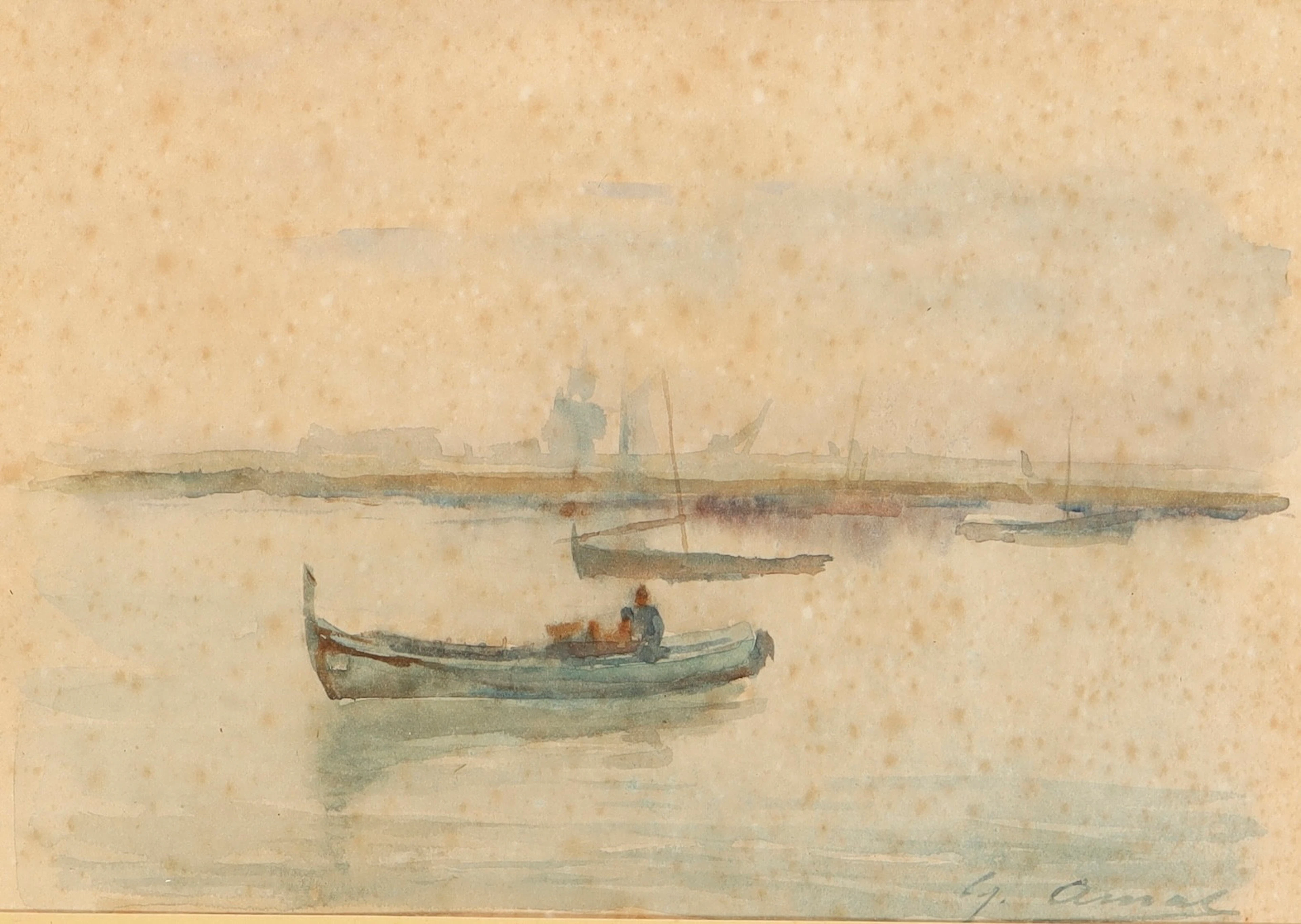 GABRIEL AMAT (1899-1984). Marina.