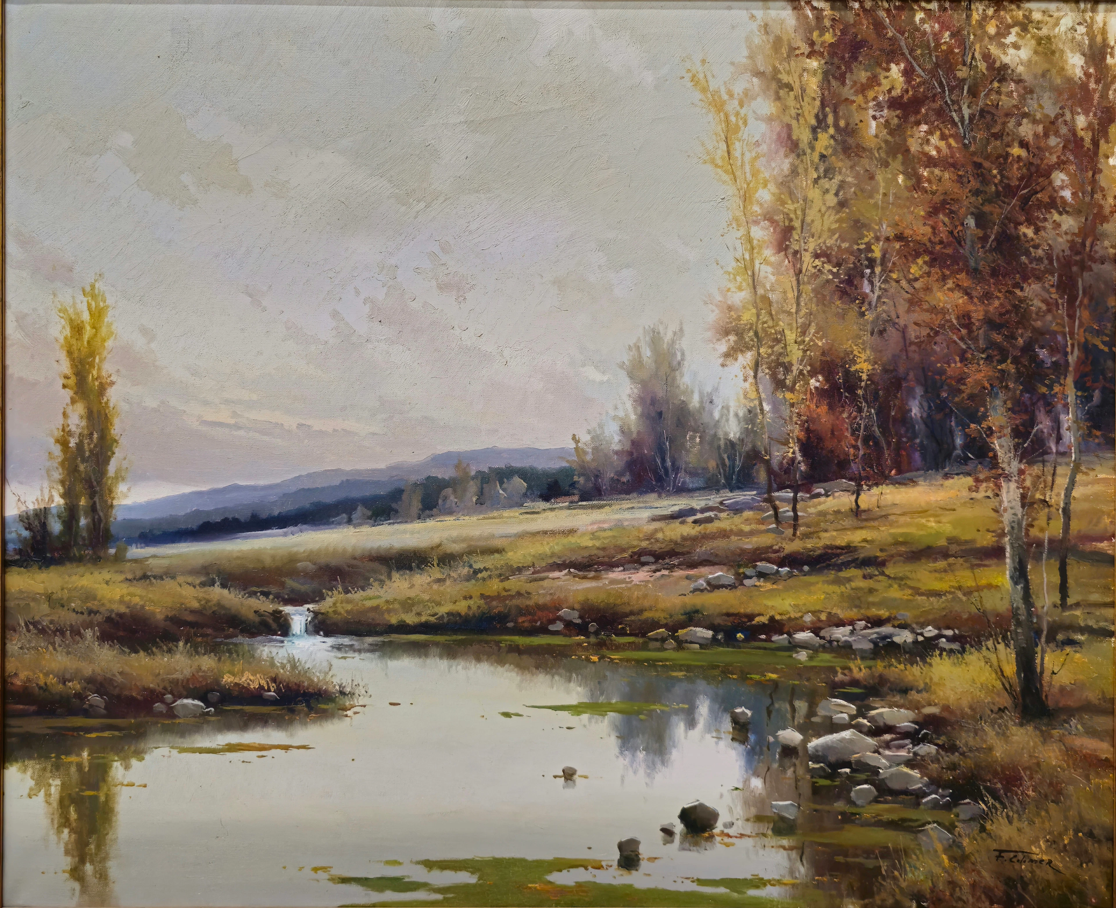 FERMIN COLOMER. PAISAJE FLUVIAL.