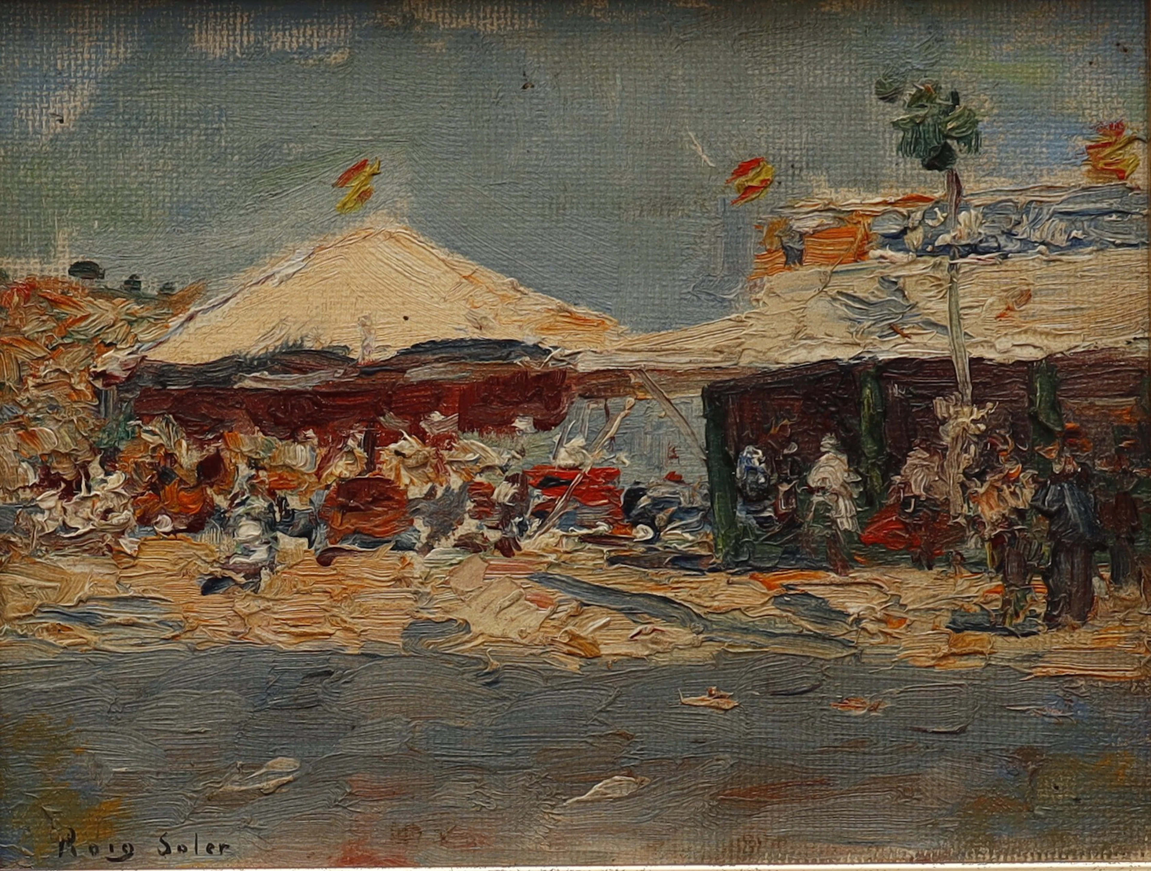 JOAN ROIG SOLER (1852–1909). Playa, probablemente Sitges.