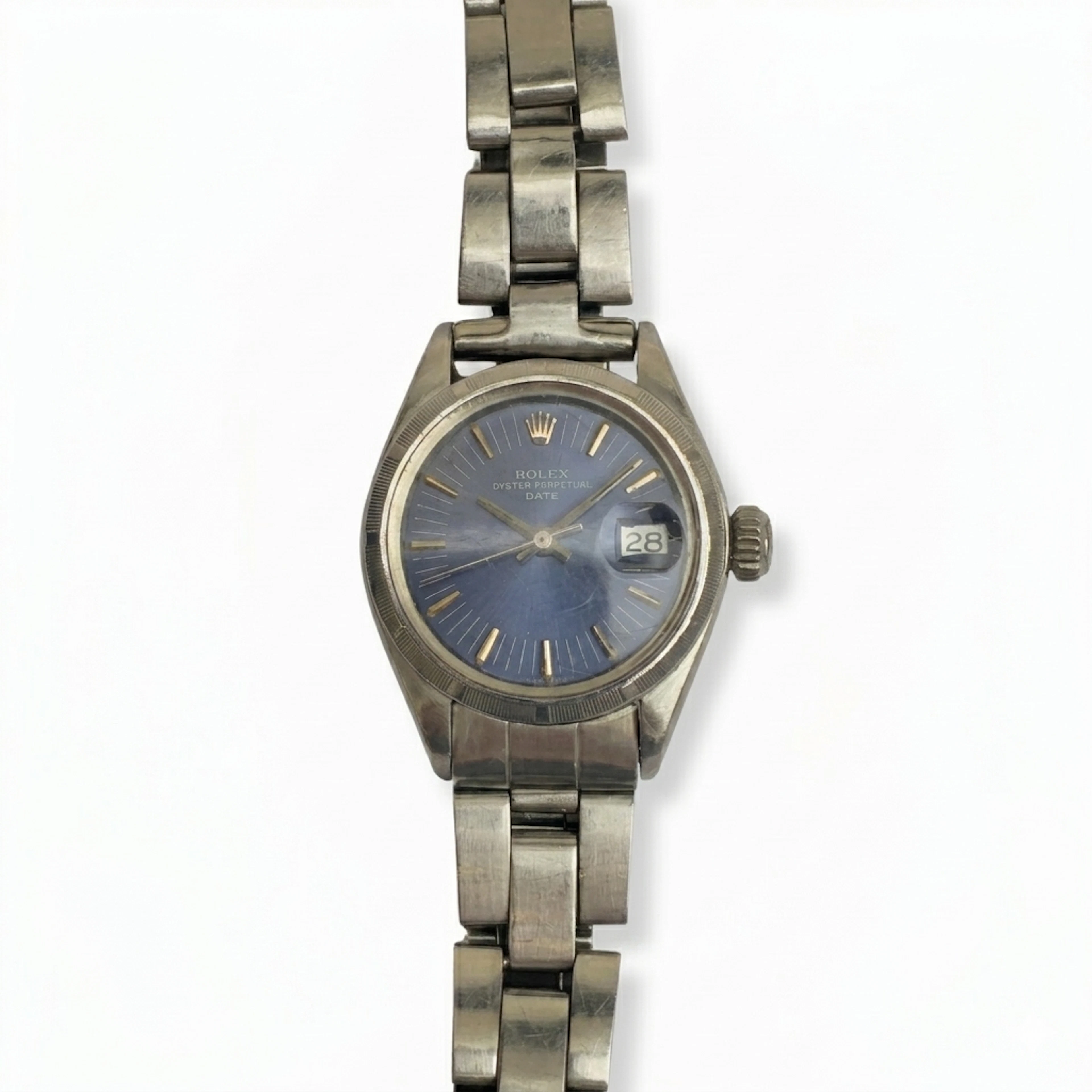 Rolex Oyster Perpetual Datejust en acero. Esfera Color "blue tropical".