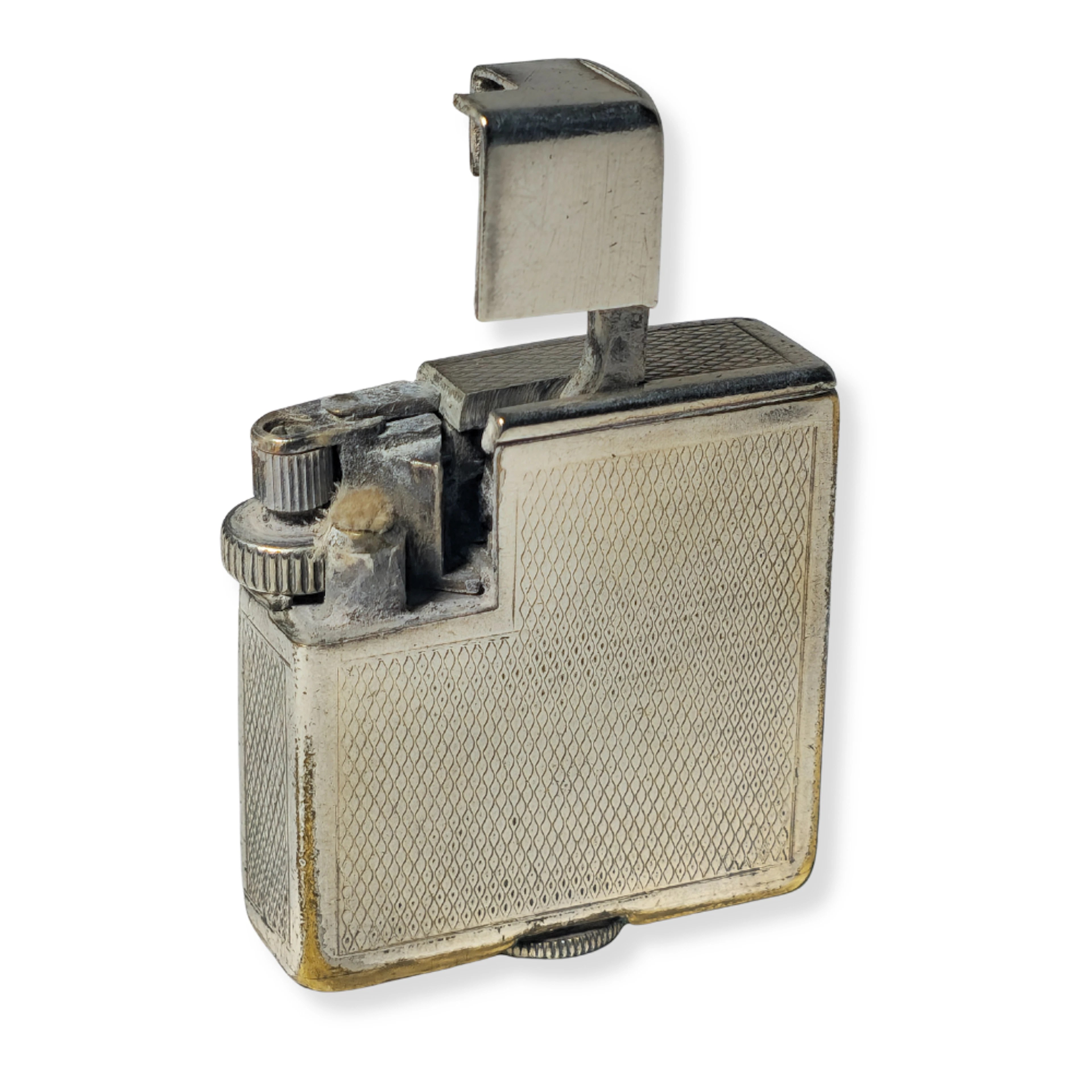 DUNHILL. MECHERO MINIATURA DE NOCHE. METAL PLATEADO.
