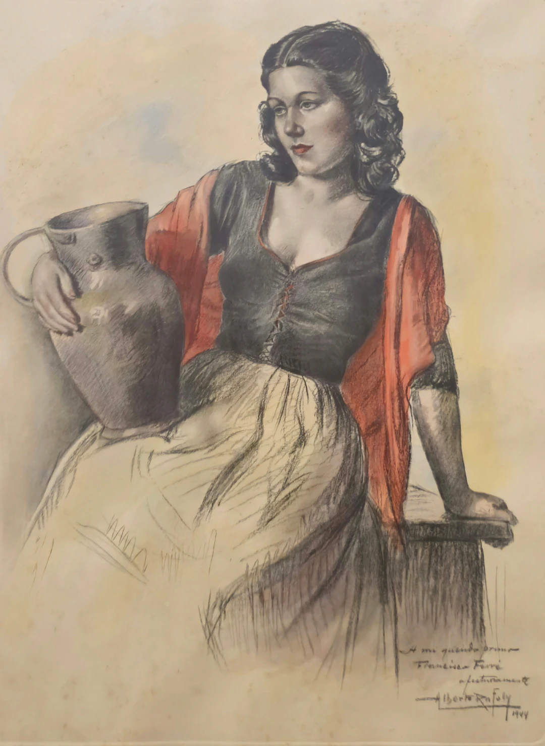 ALBERTO RAFOLY. Muchacha con cántaro 1944.