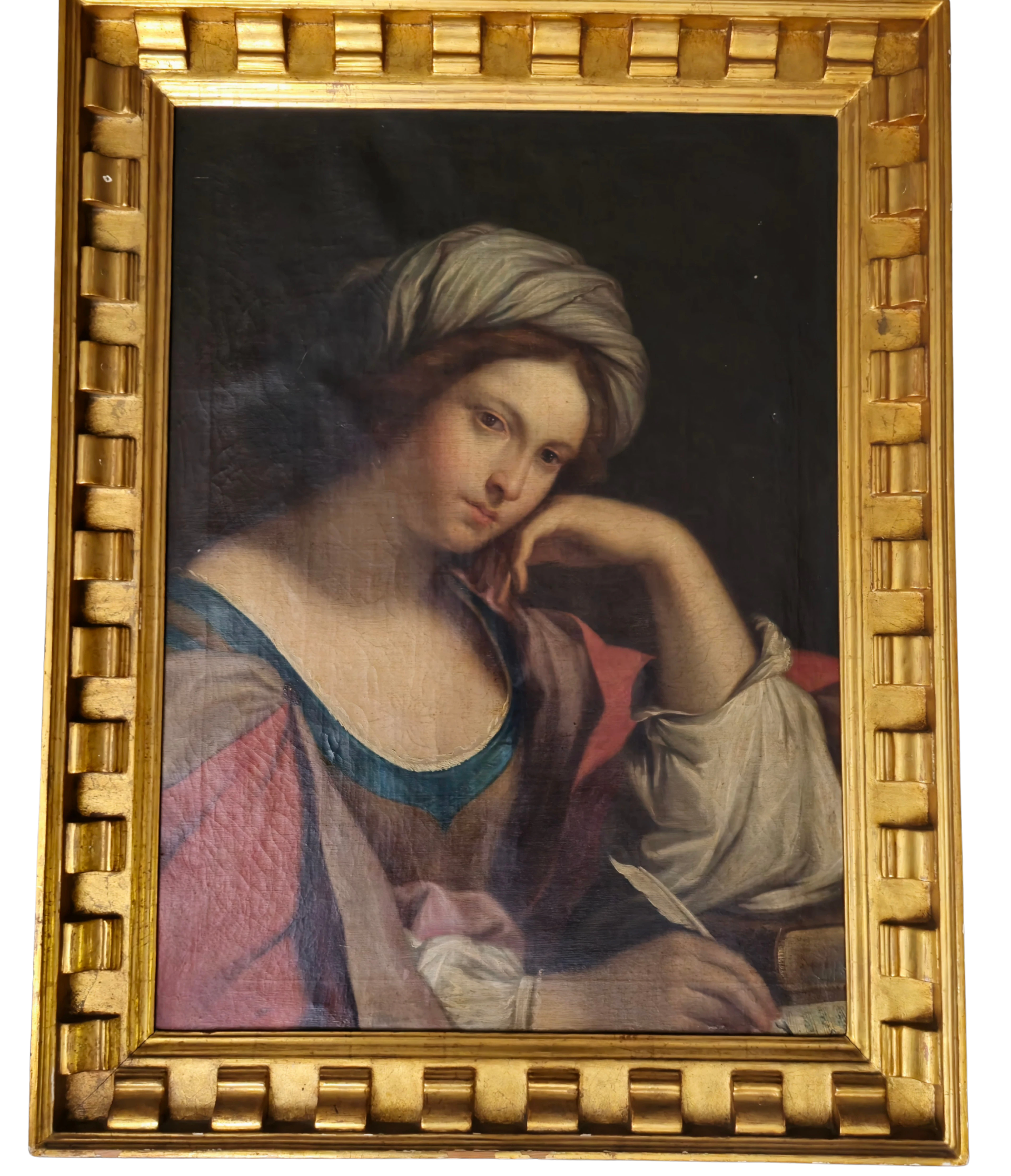 SIBILA PERSA A LA MANERA DE GUERCINO. ÓLEO SOBRE LIENZO. ANÓNIMO. SIGLO XIX.