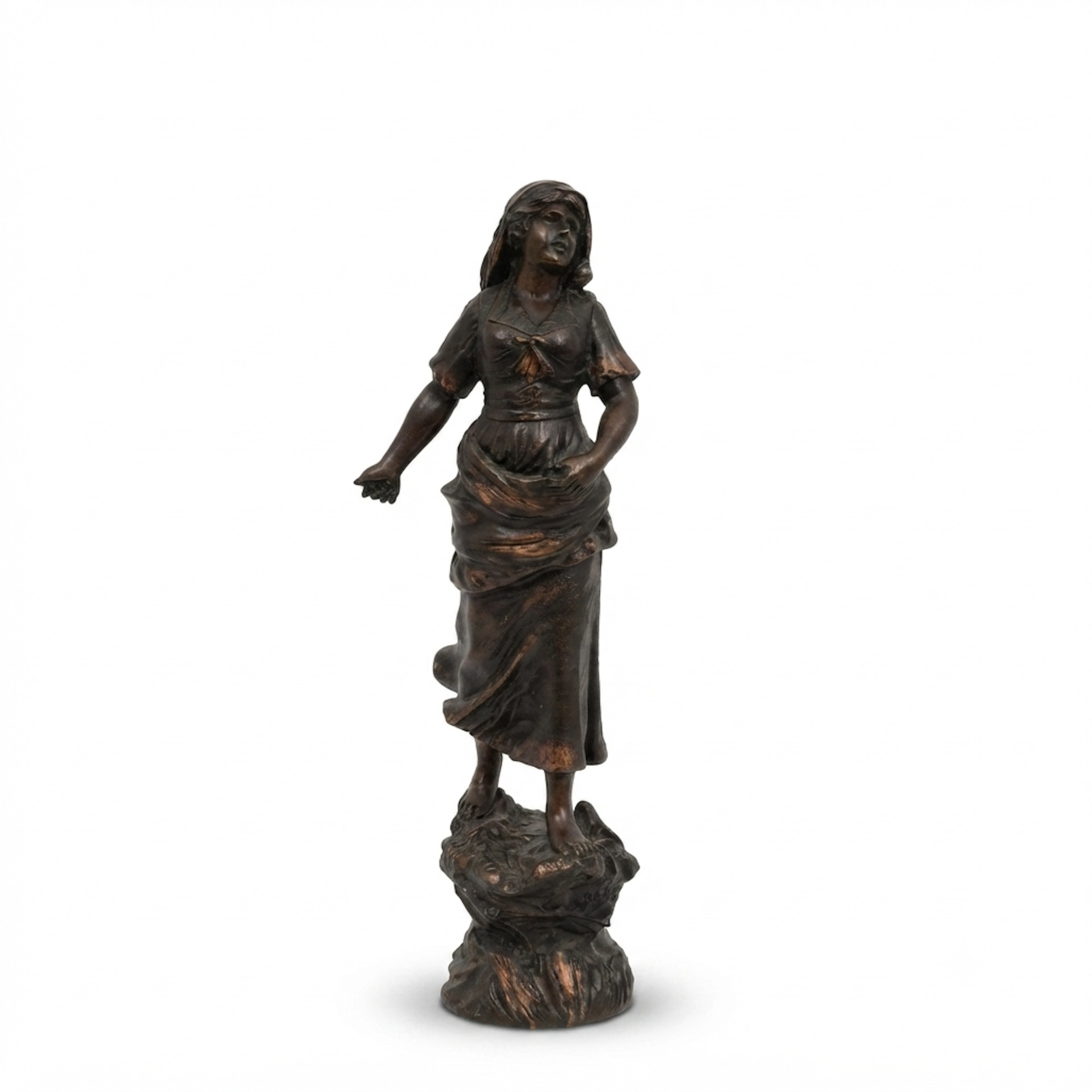Escultura de calamina. Firmada France. Mestais.