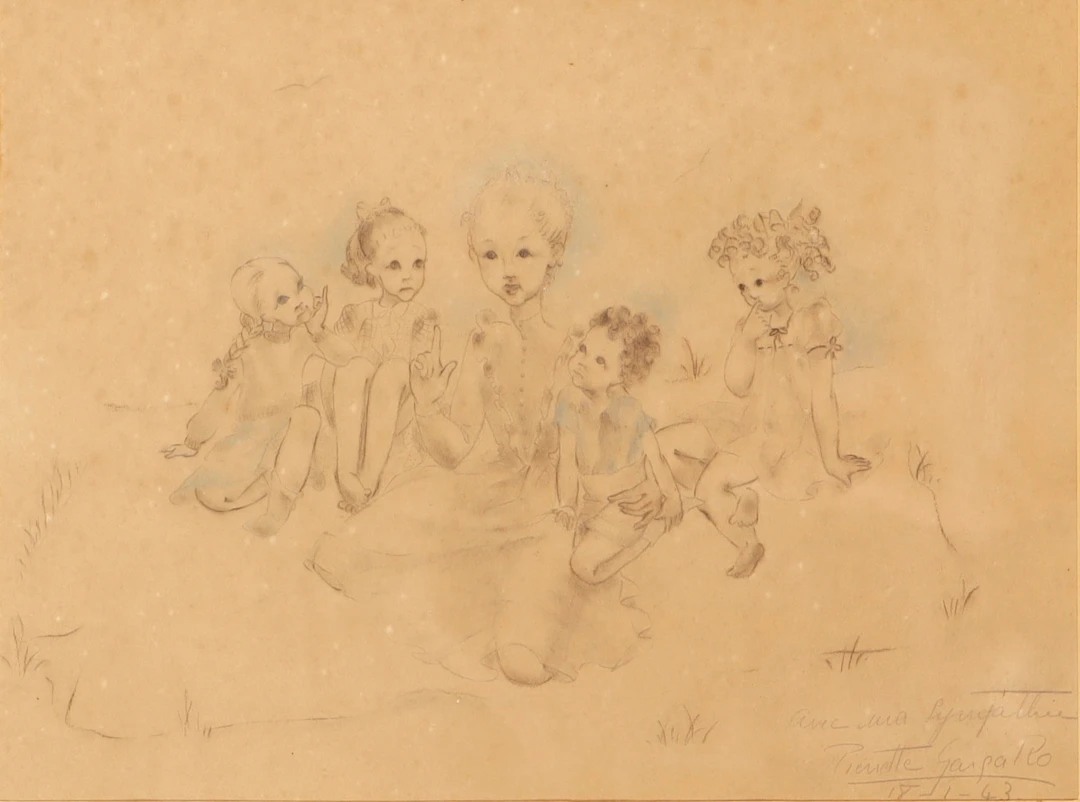 PIERRETTE GARGALLO (1922-2019). Grupo de niños.