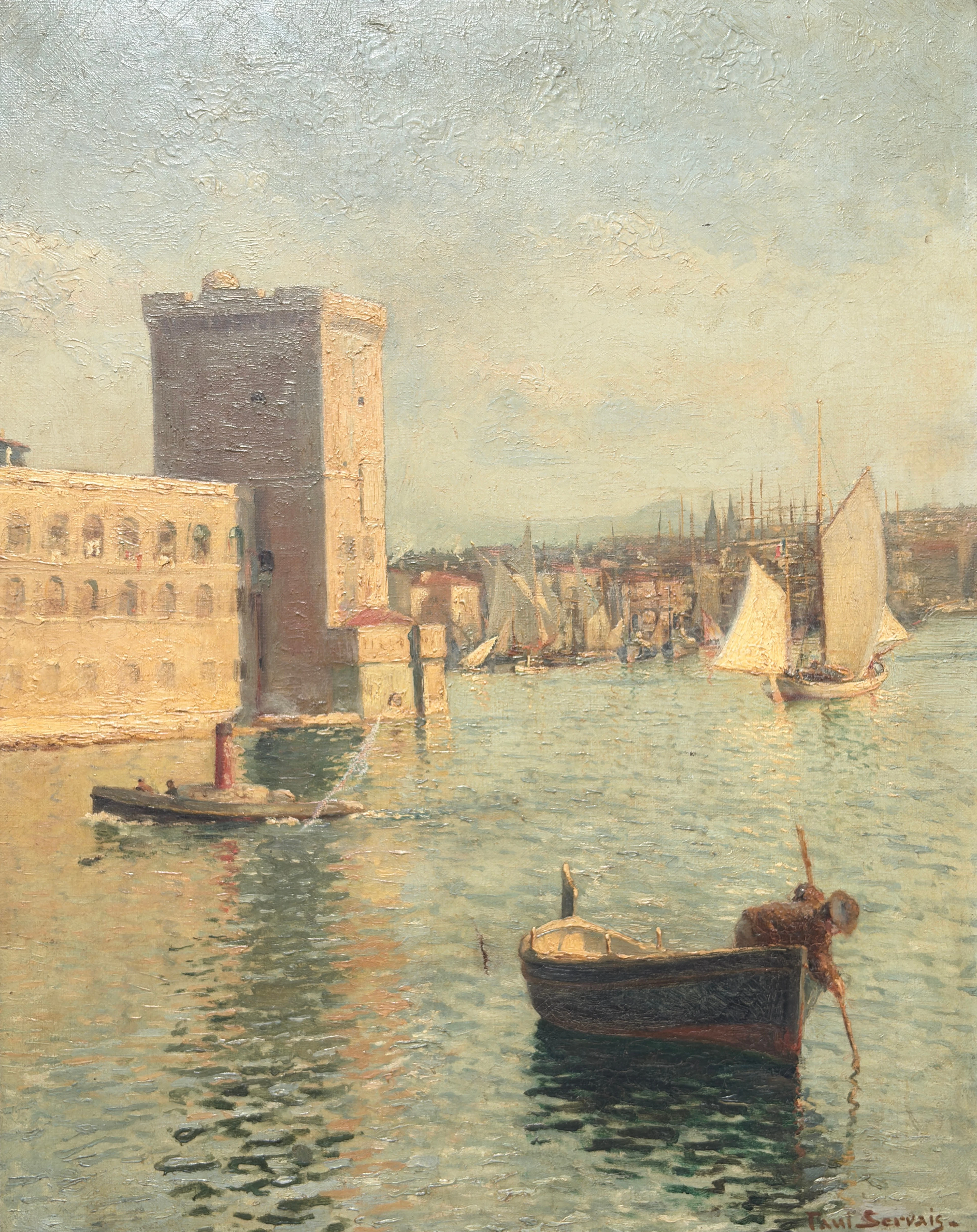 PAUL GERVAIS (1859-1944). Vista del puerto de Marsella.
