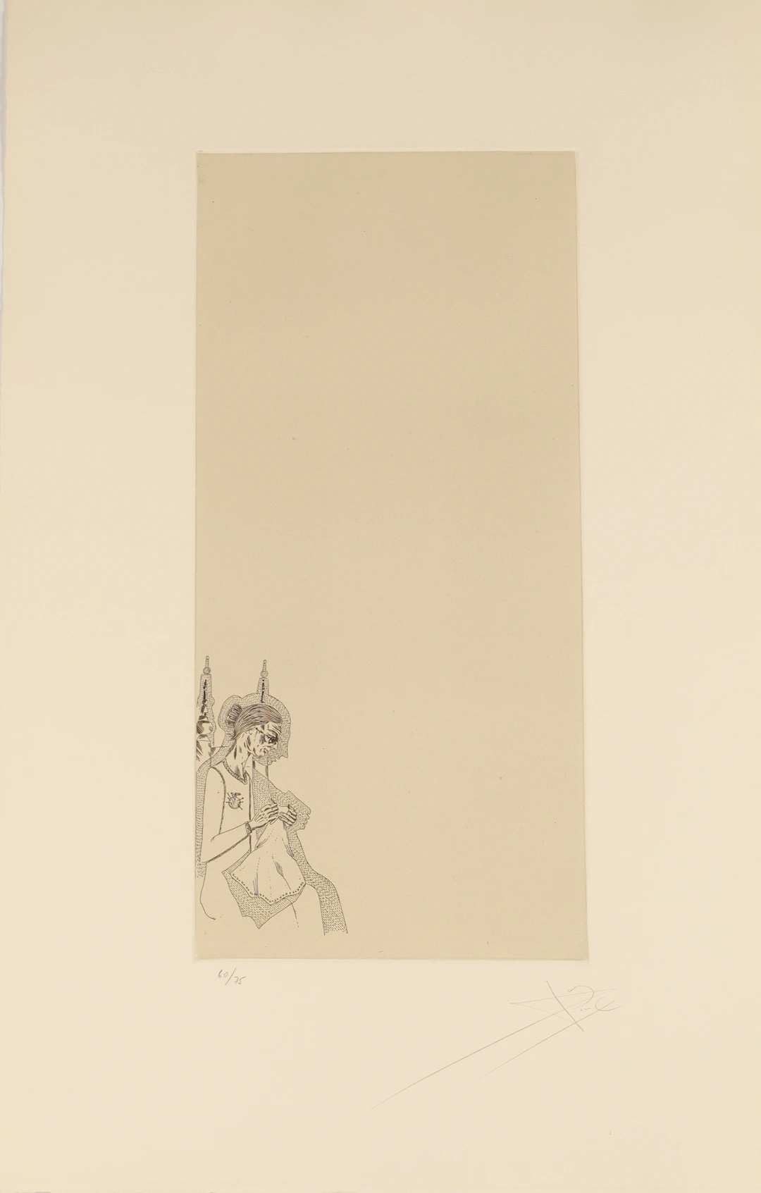 JOAN PONÇ. "dona cosint" serie la metamorfosis de kafka. estampación