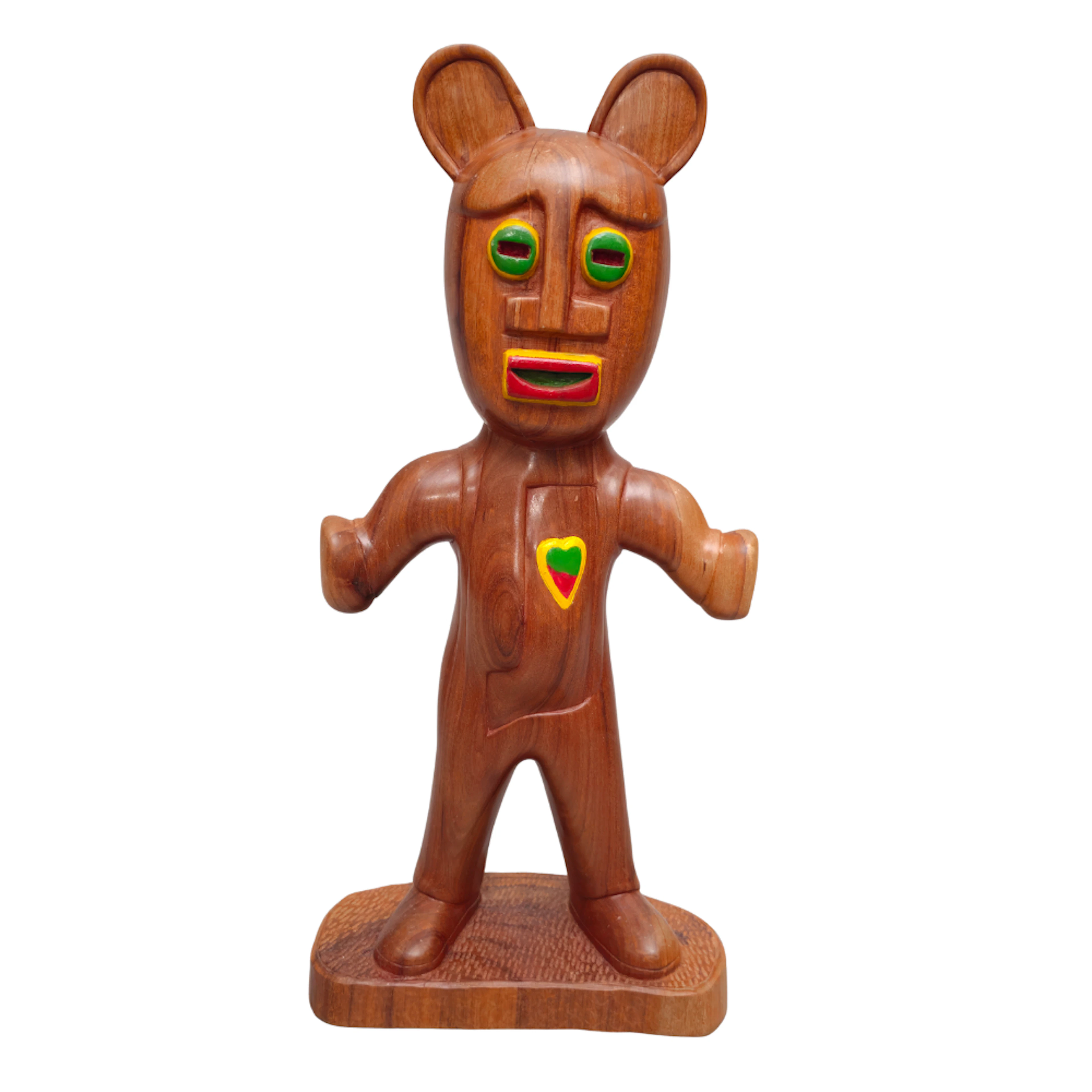 COREON DU (WE DÚ). ART TOY. ESCULTURA EN MADERA POLICROMADA. ANGOLA.