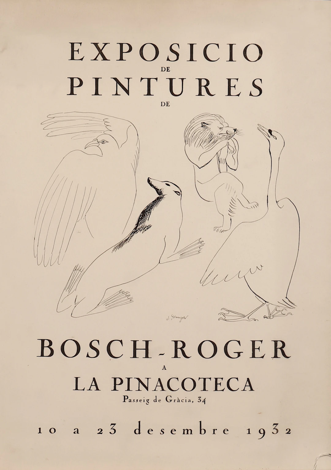 JOSEP GRANYER (1899–1983). Animales.