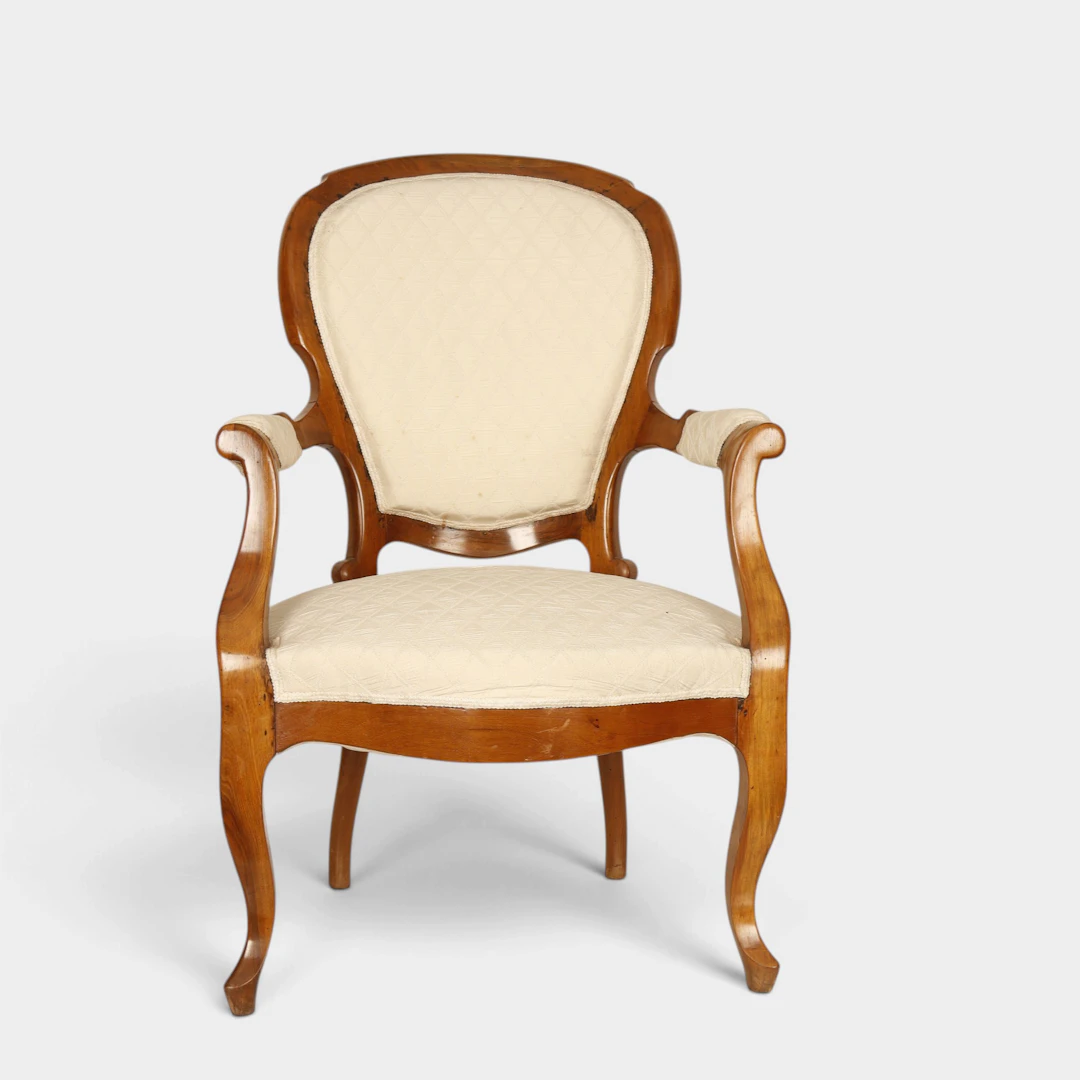 Sillón isabelino en caoba, del siglo XIX.