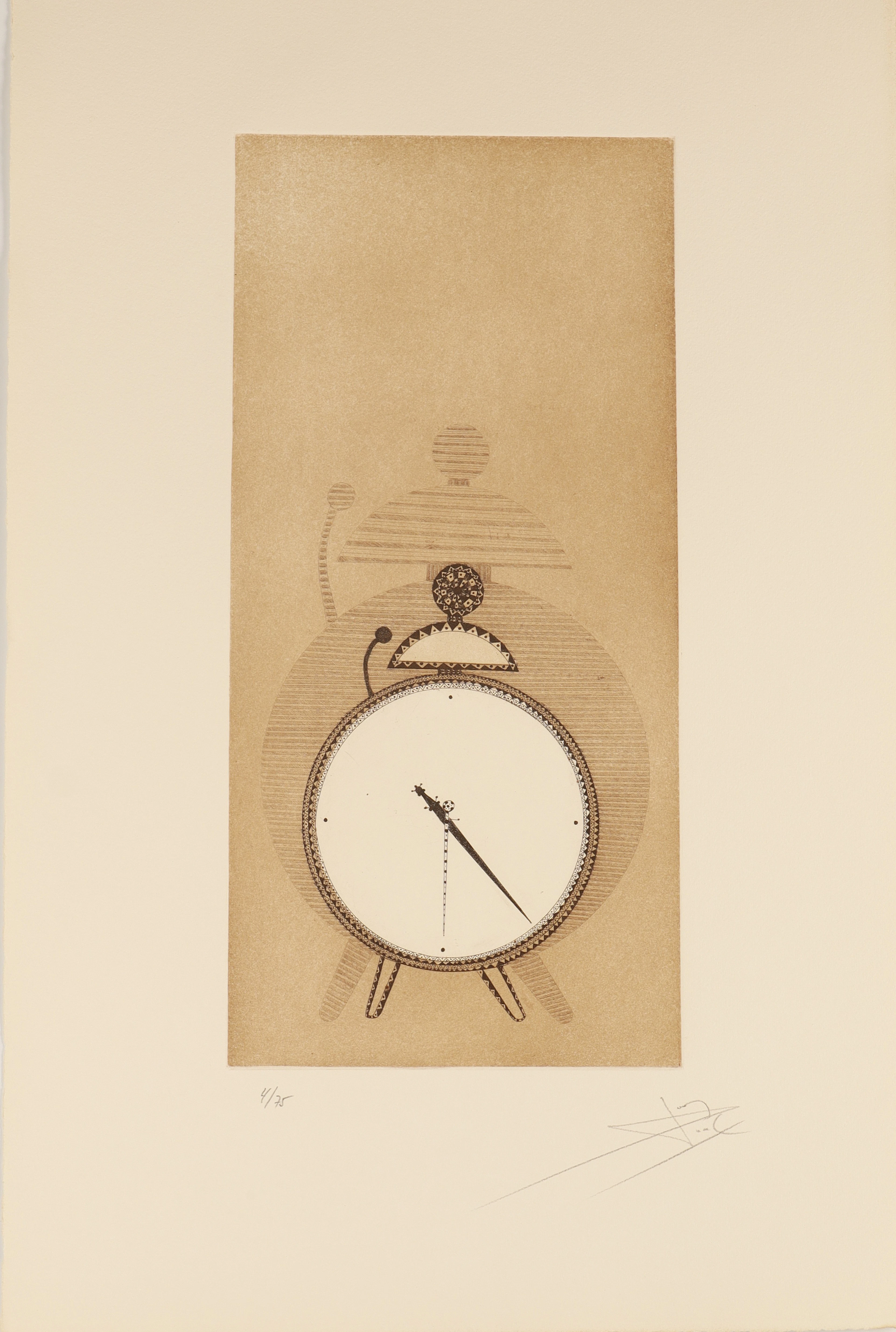 JOAN PONÇ. "reloj" serie la metamorfosis de kafka. estampación al