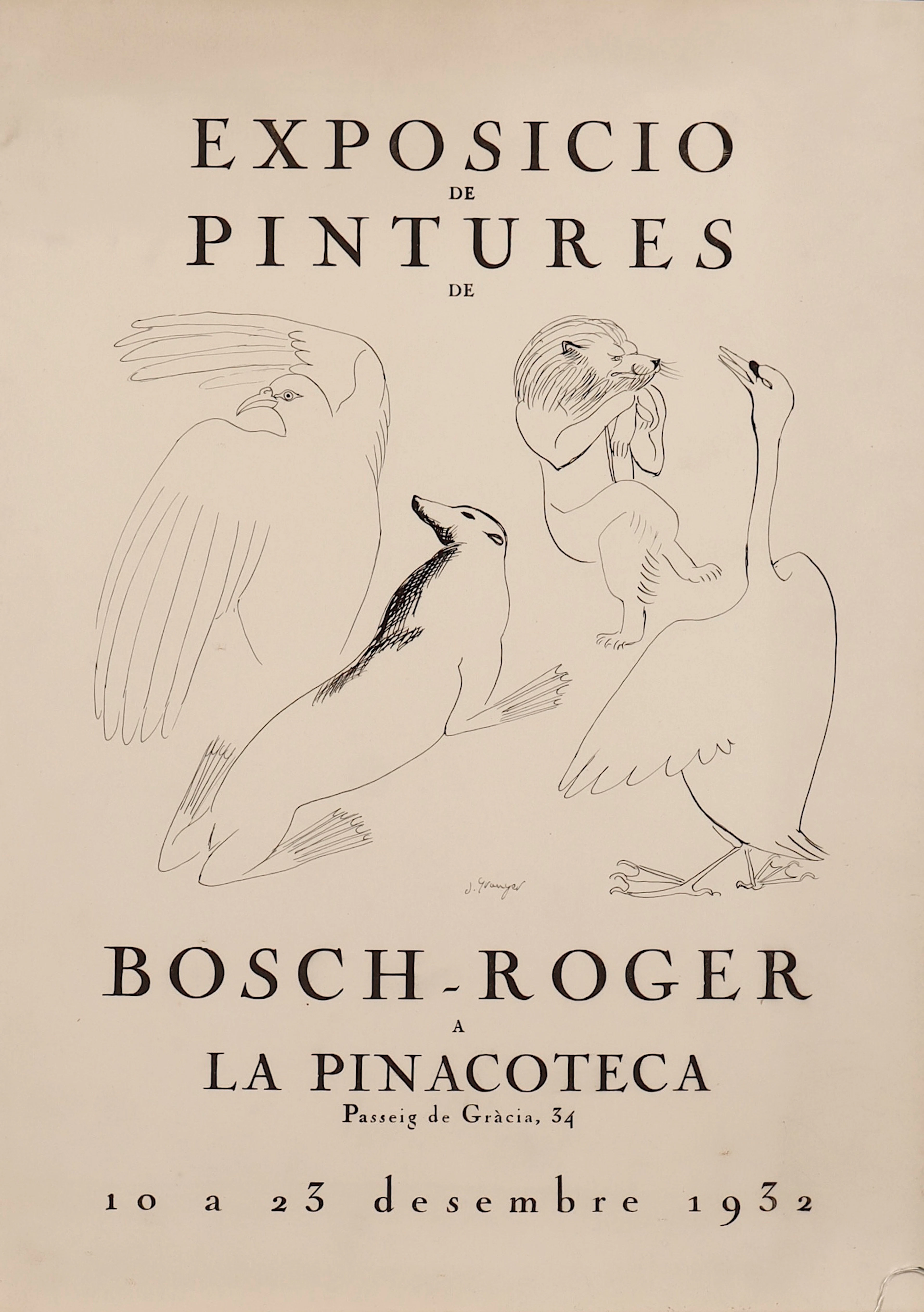 JOSEP GRANYER (1899–1983). Animales.