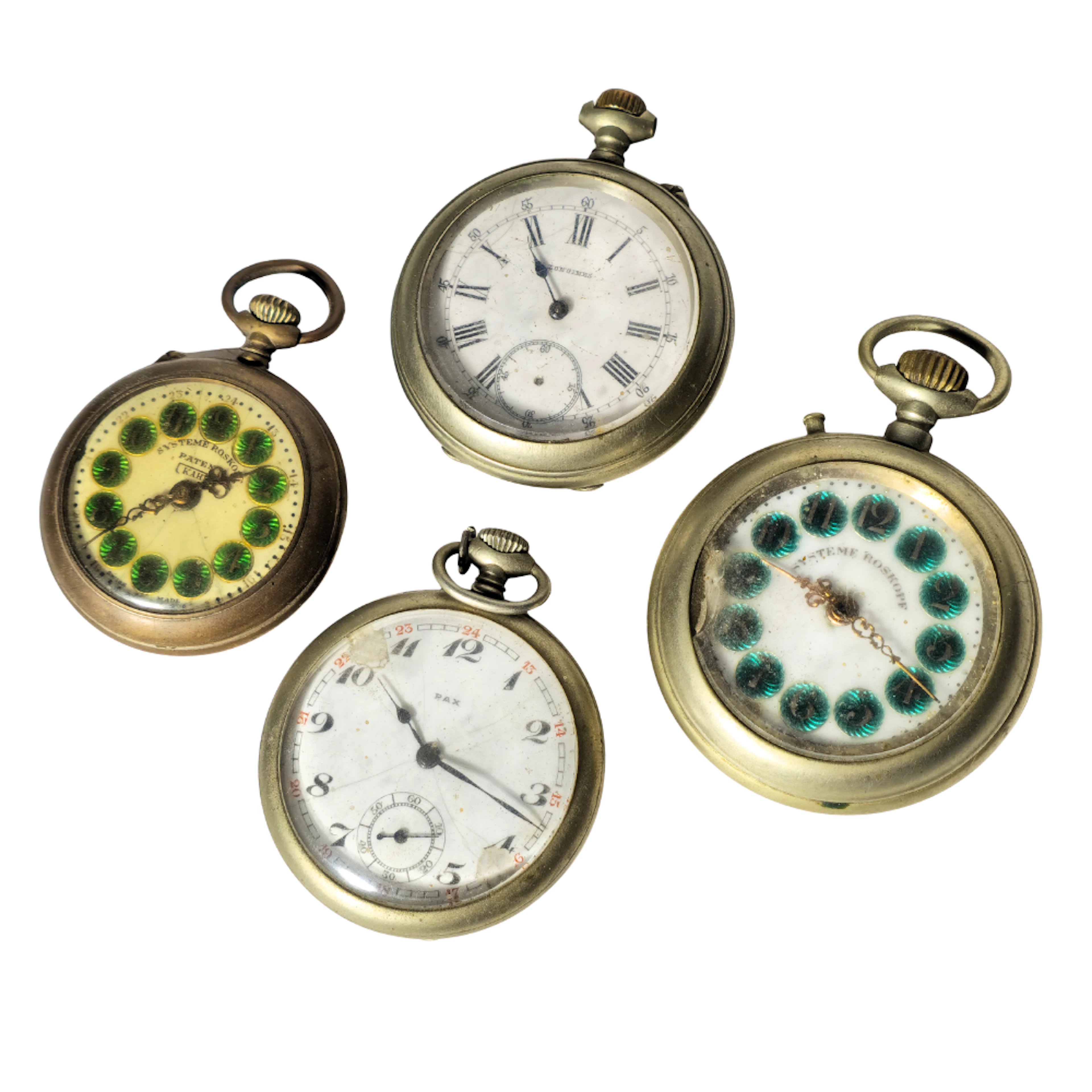 CUATRO RELOJES DE BOLSILLO.