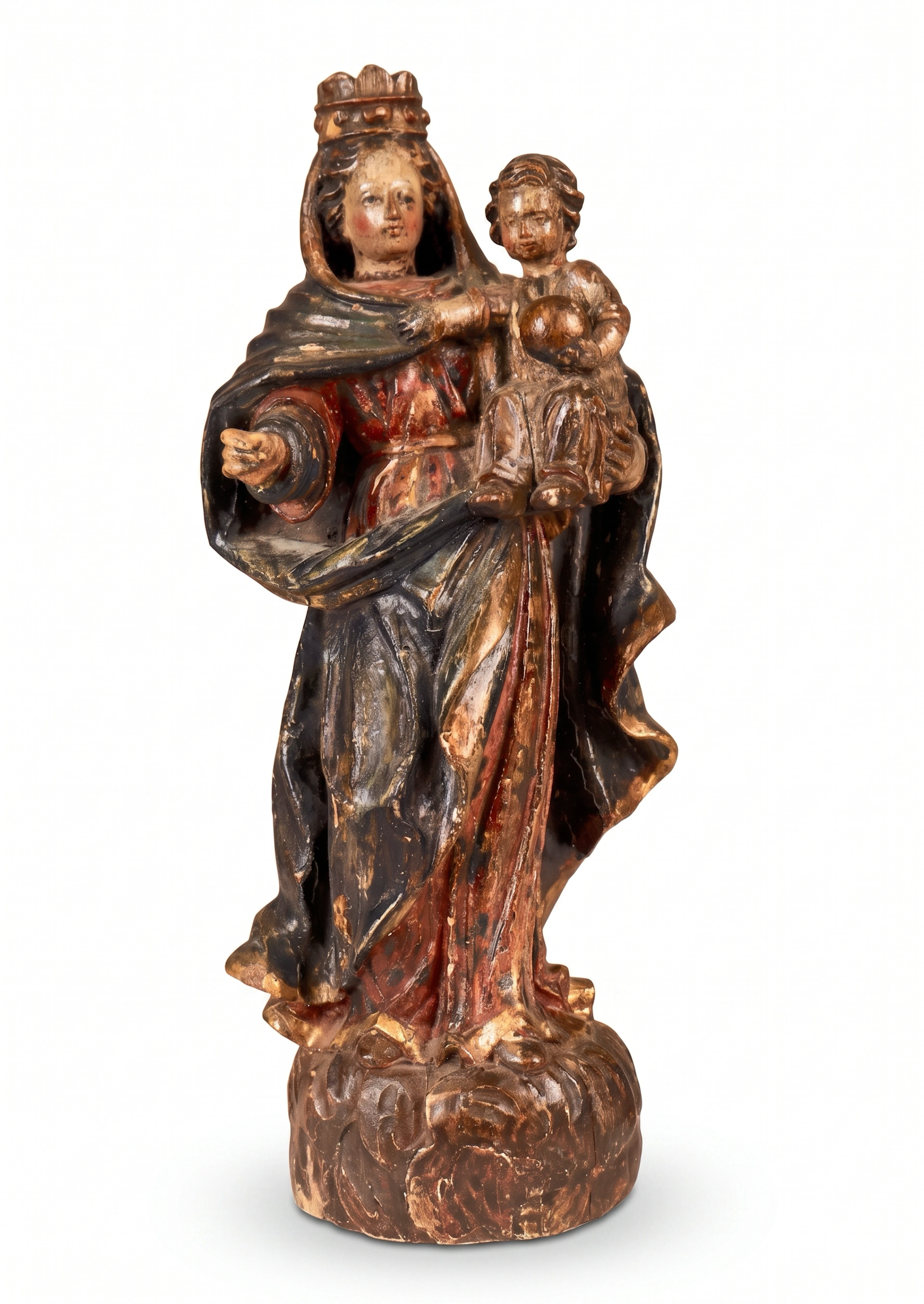 ESCUELA ESPAÑOLA DEL SIGLO XVII. Virgen con el Niño.