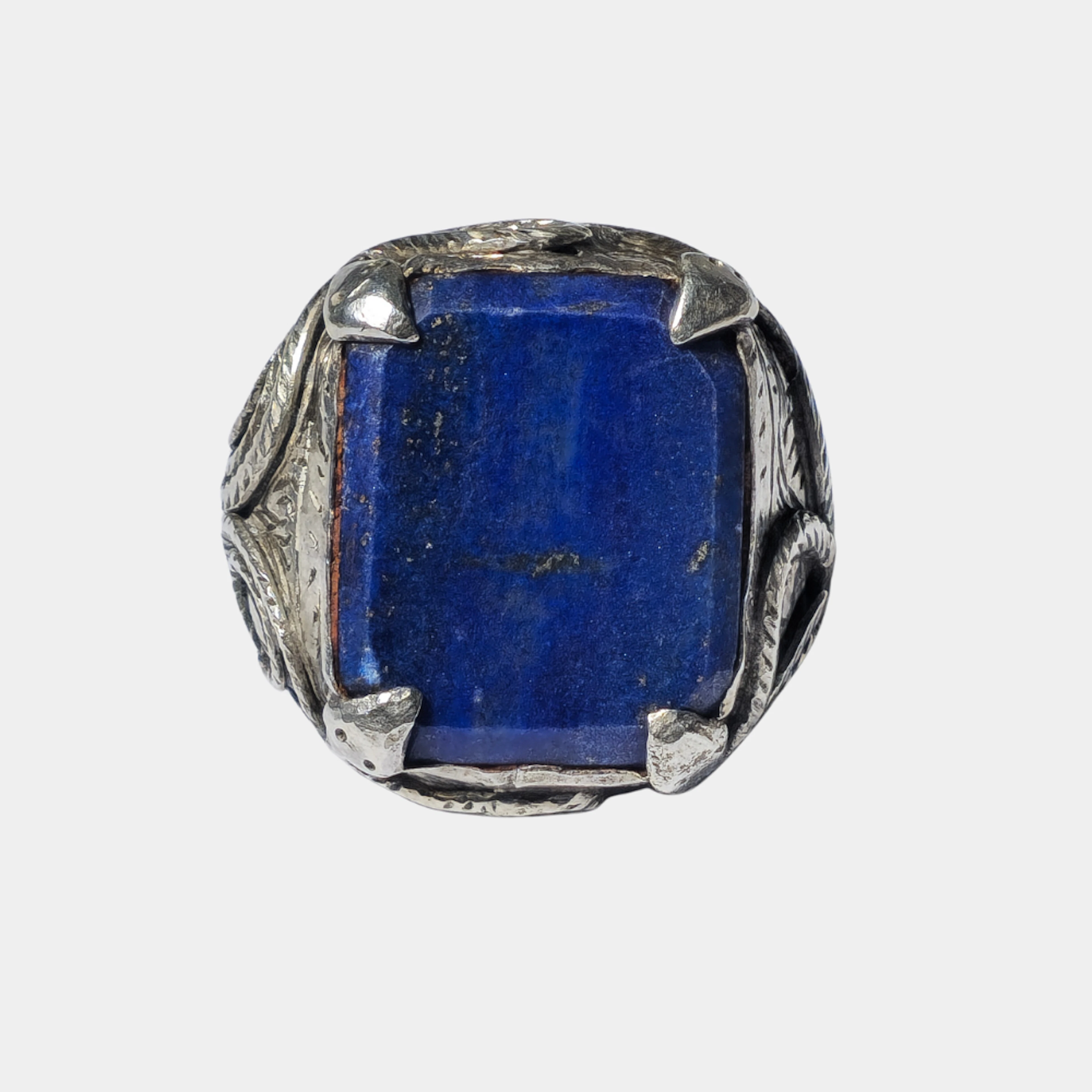 ANILLO TURCO EN PLATA Y LAPISLÁZULI.
