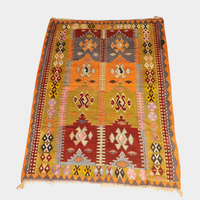 Alfombra de tipo kilim de Anatolia.