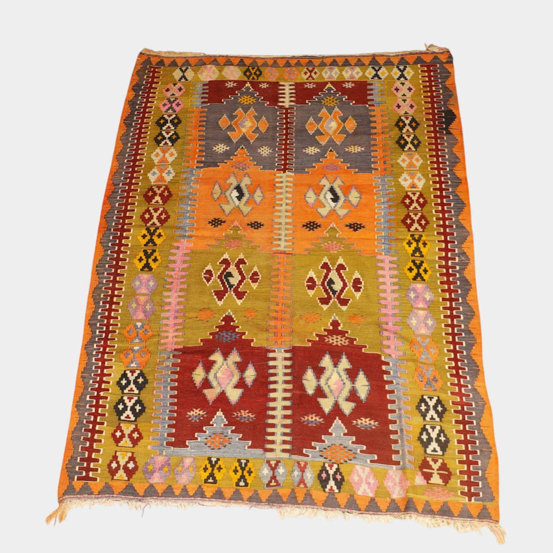 Alfombra de tipo kilim de Anatolia.