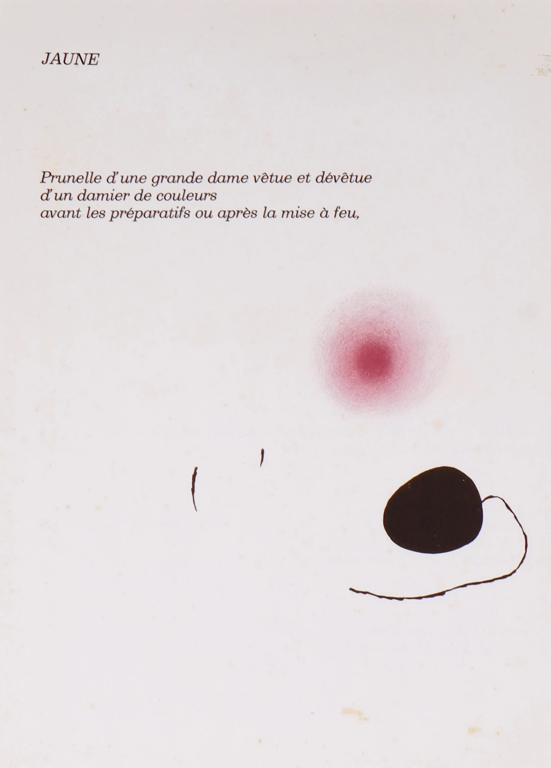 JOAN MIRÓ. "Jaune".