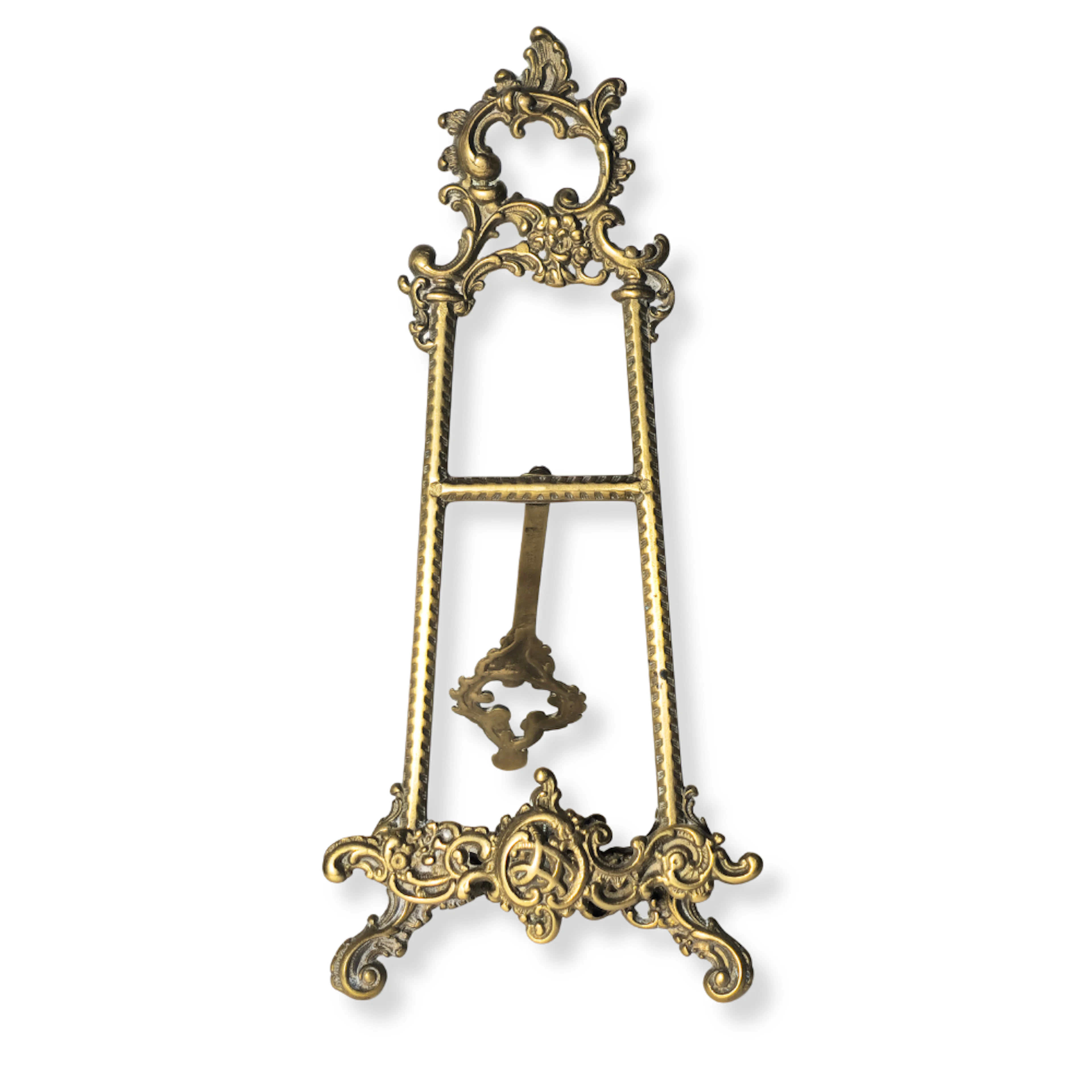 CABALLETE DE SOBREMESA LUIS XV EN BRONCE DORADO REPUJADO.