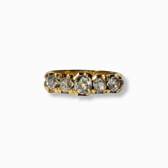 ANILLO CINQUILLO EN ORO Y DIAMANTES.